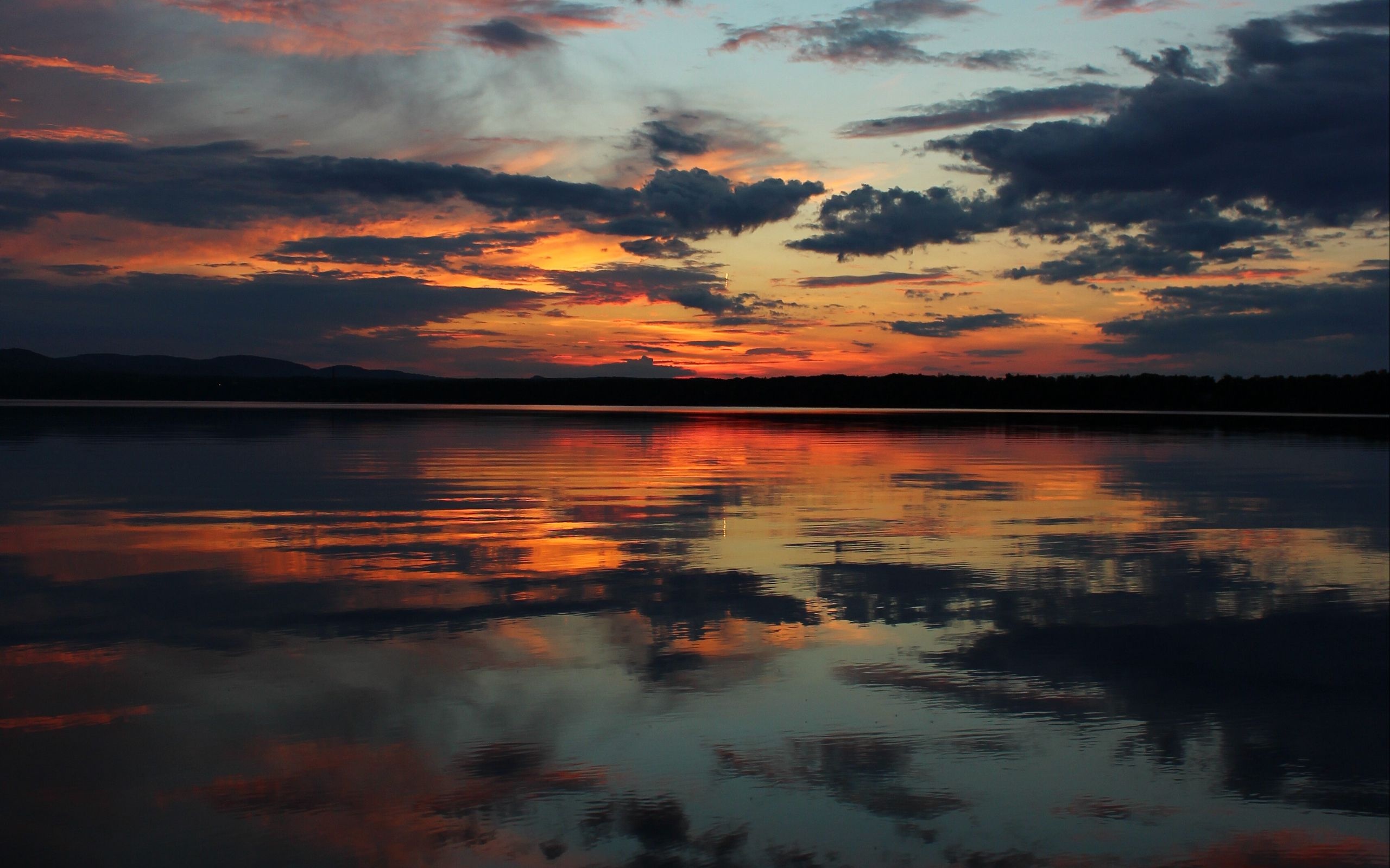 Amur River, Sunset horizon, Sky and river, Travels, 2560x1600 HD Desktop