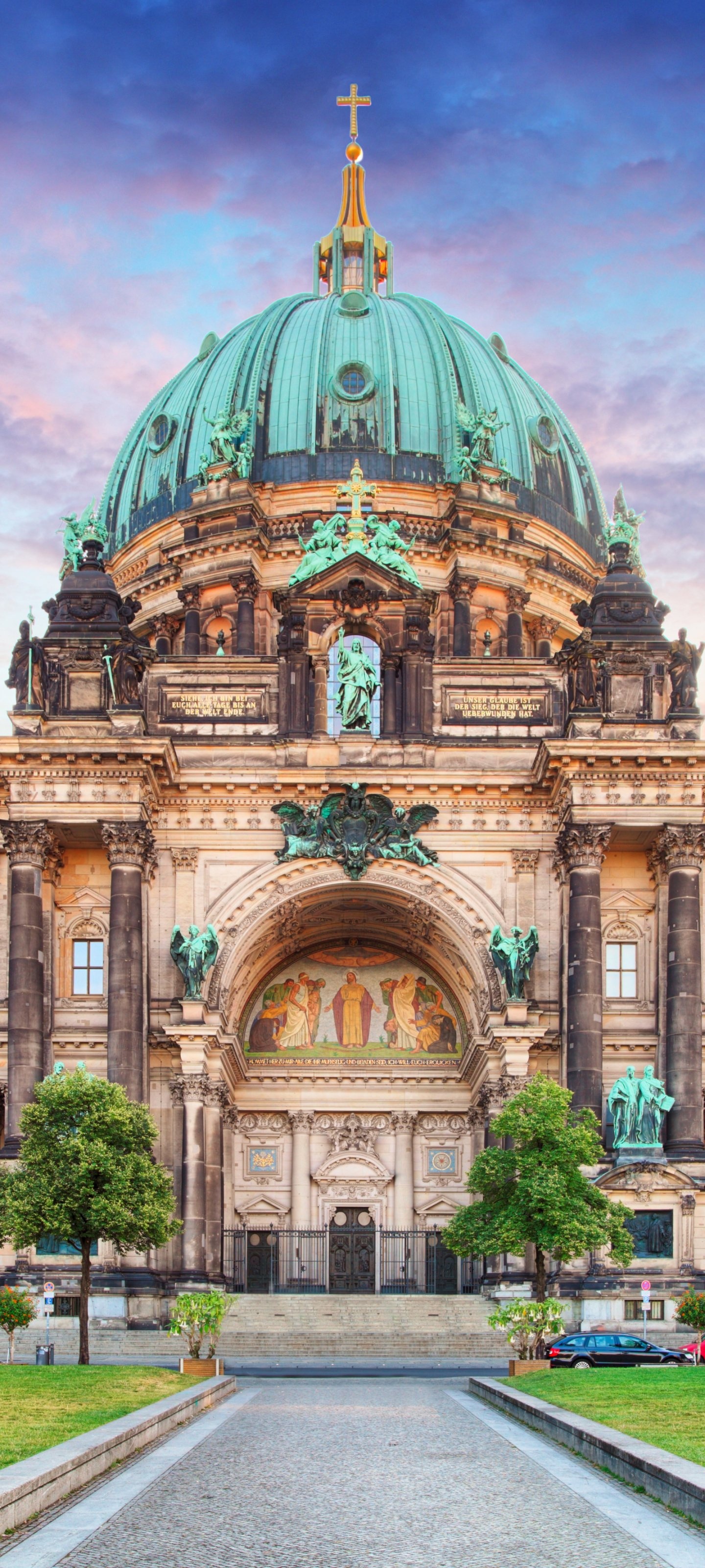 Religious Berlin Cathedral, German landmark, Architectural masterpiece, Holy sanctuary, 1440x3200 HD Phone