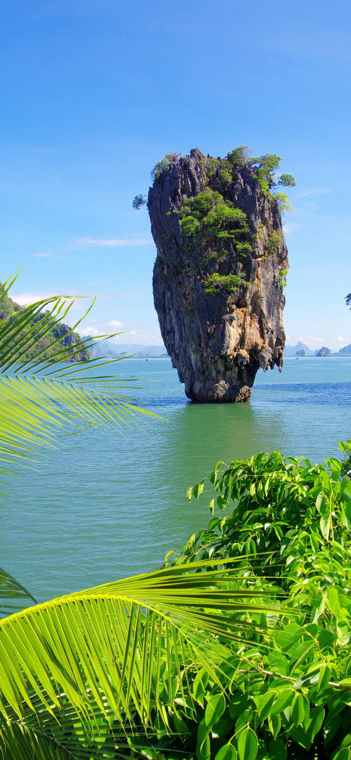 Phuket's beach bliss, Desktop wallpaper, Tropical escape, Tranquil paradise, 1130x2440 HD Handy