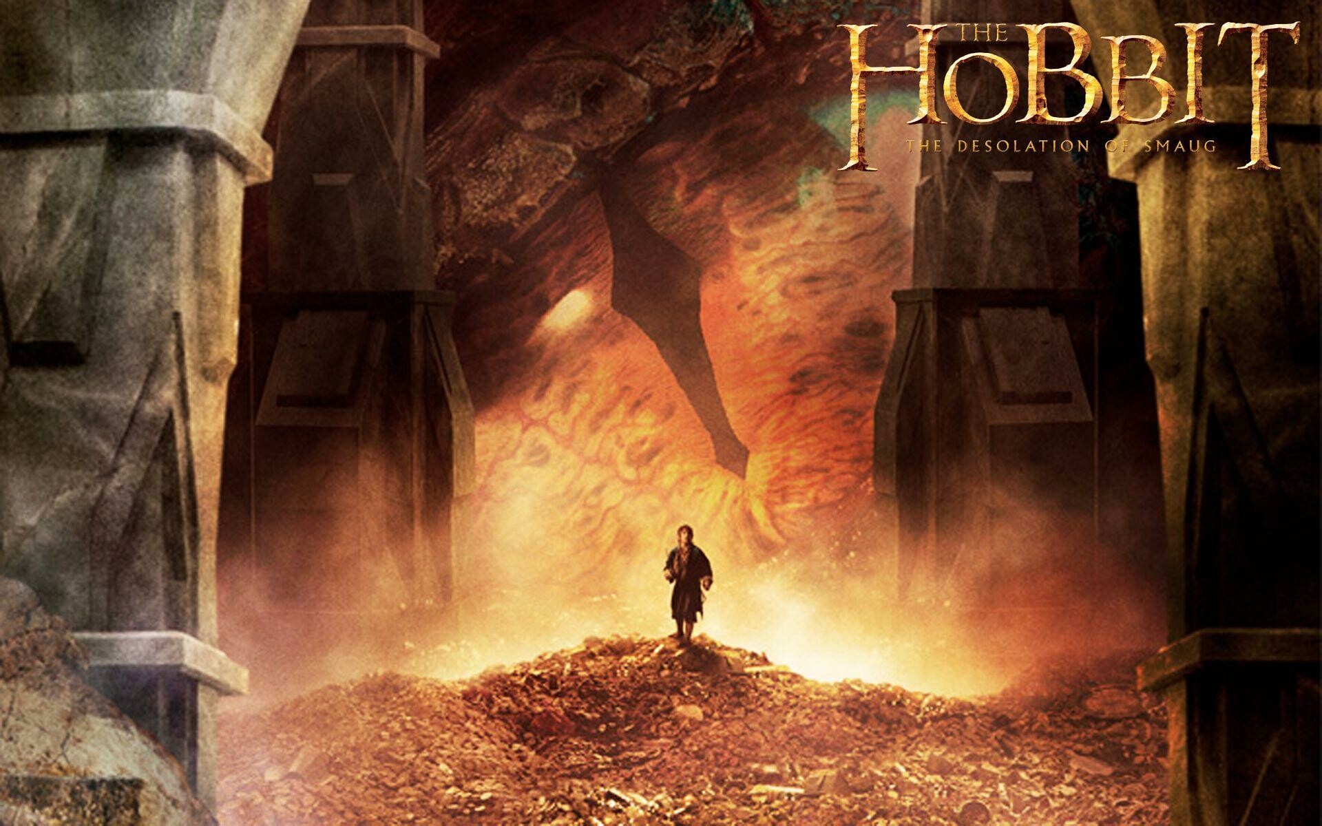 The Hobbit: The Desolation of Smaug, The film follows the titular character Bilbo Baggins. 1920x1200 HD Background.