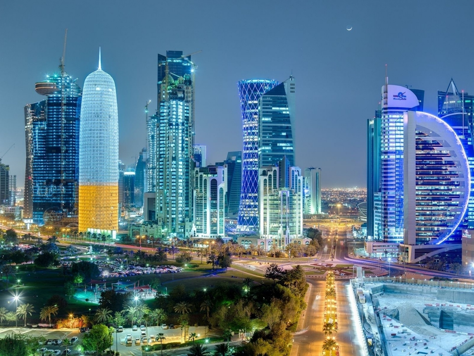 Doha, Qatar, Buildings skyline, HDR wallpaper, 1920x1440 HD Desktop