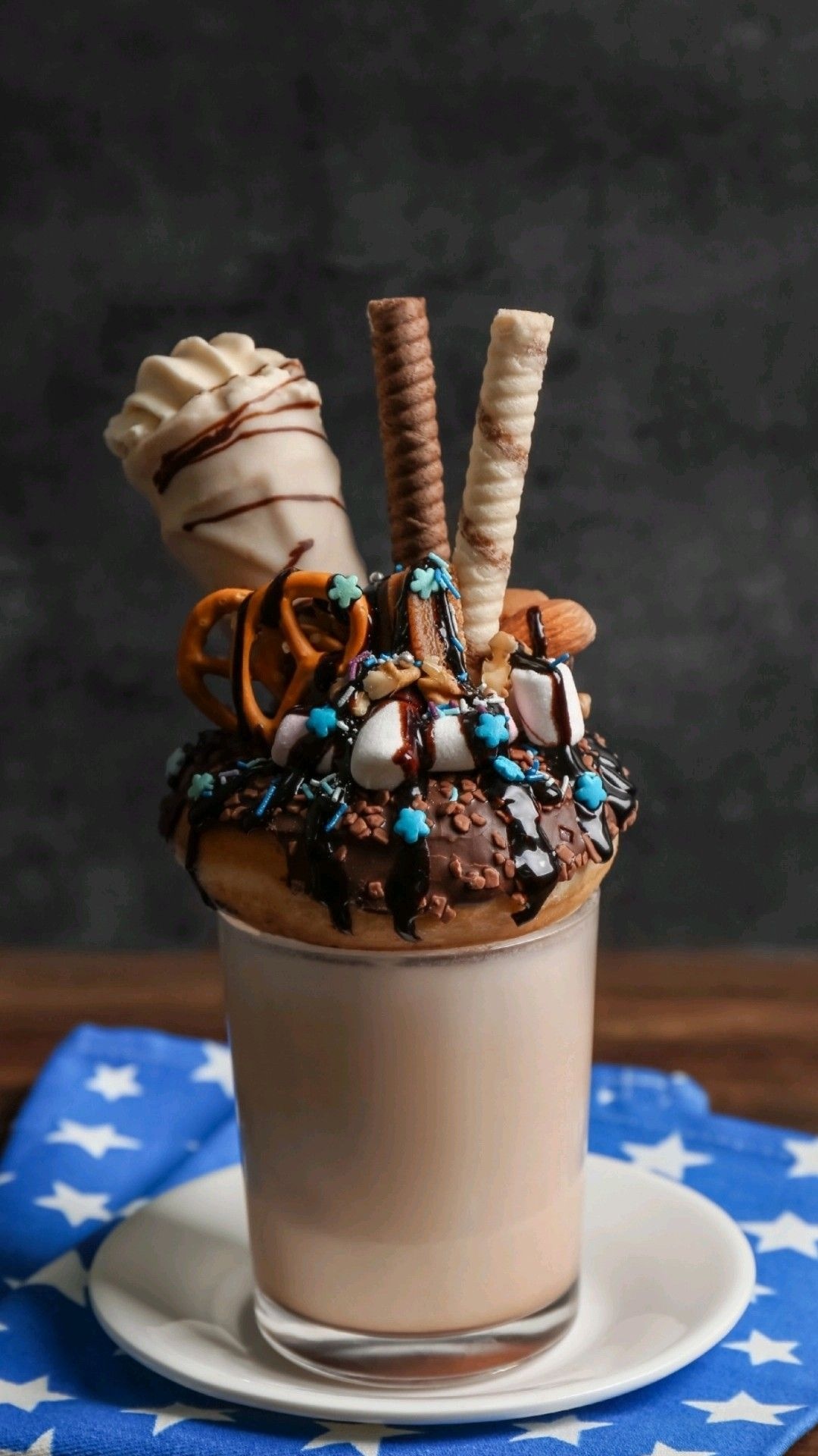 Milkshake: Blended cold dairy beverages, Dessert. 1080x1920 Full HD Background.