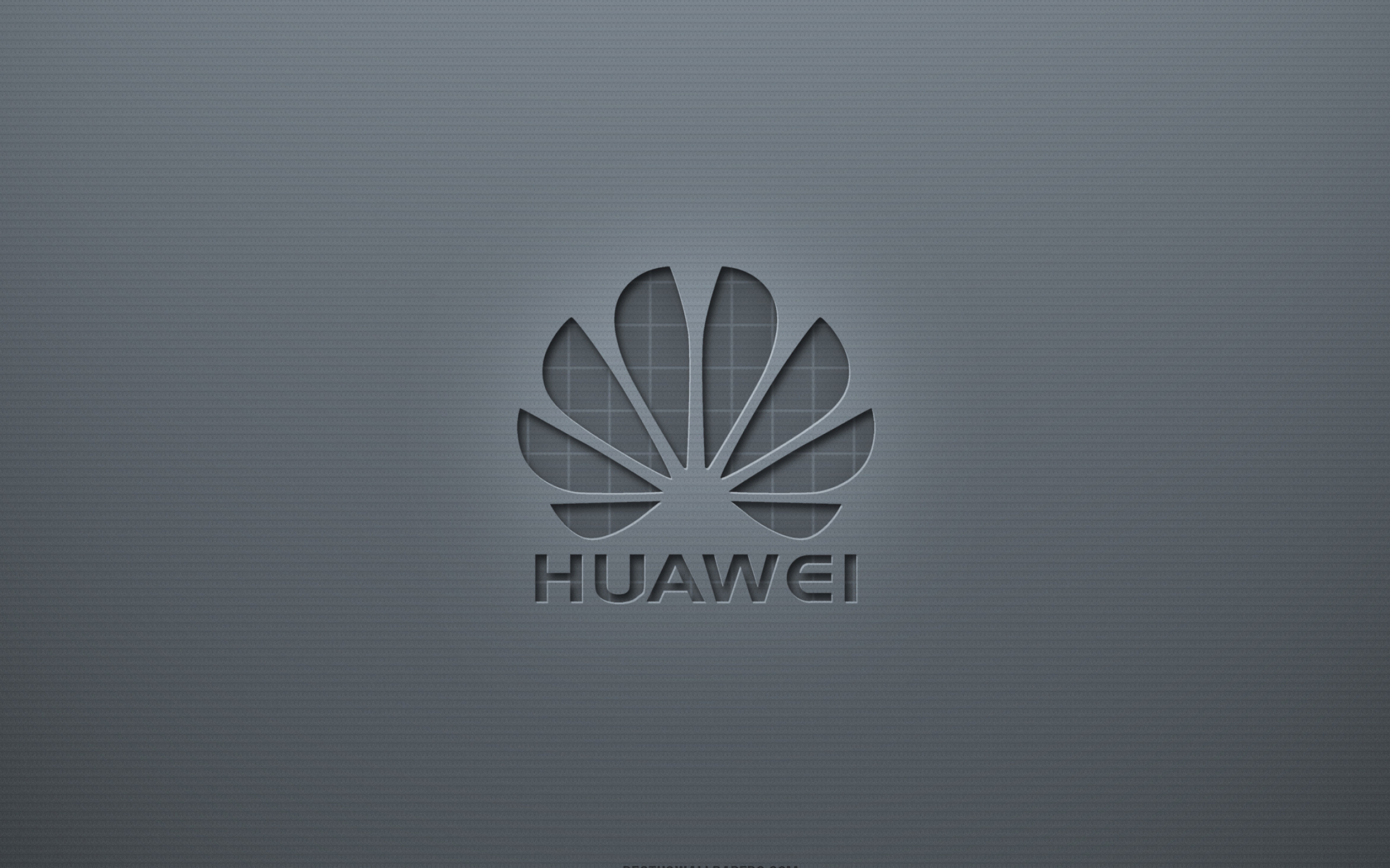Huawei Logo Gray, Creative background Huawei, Emblem gray paper, 2880x1800 HD Desktop