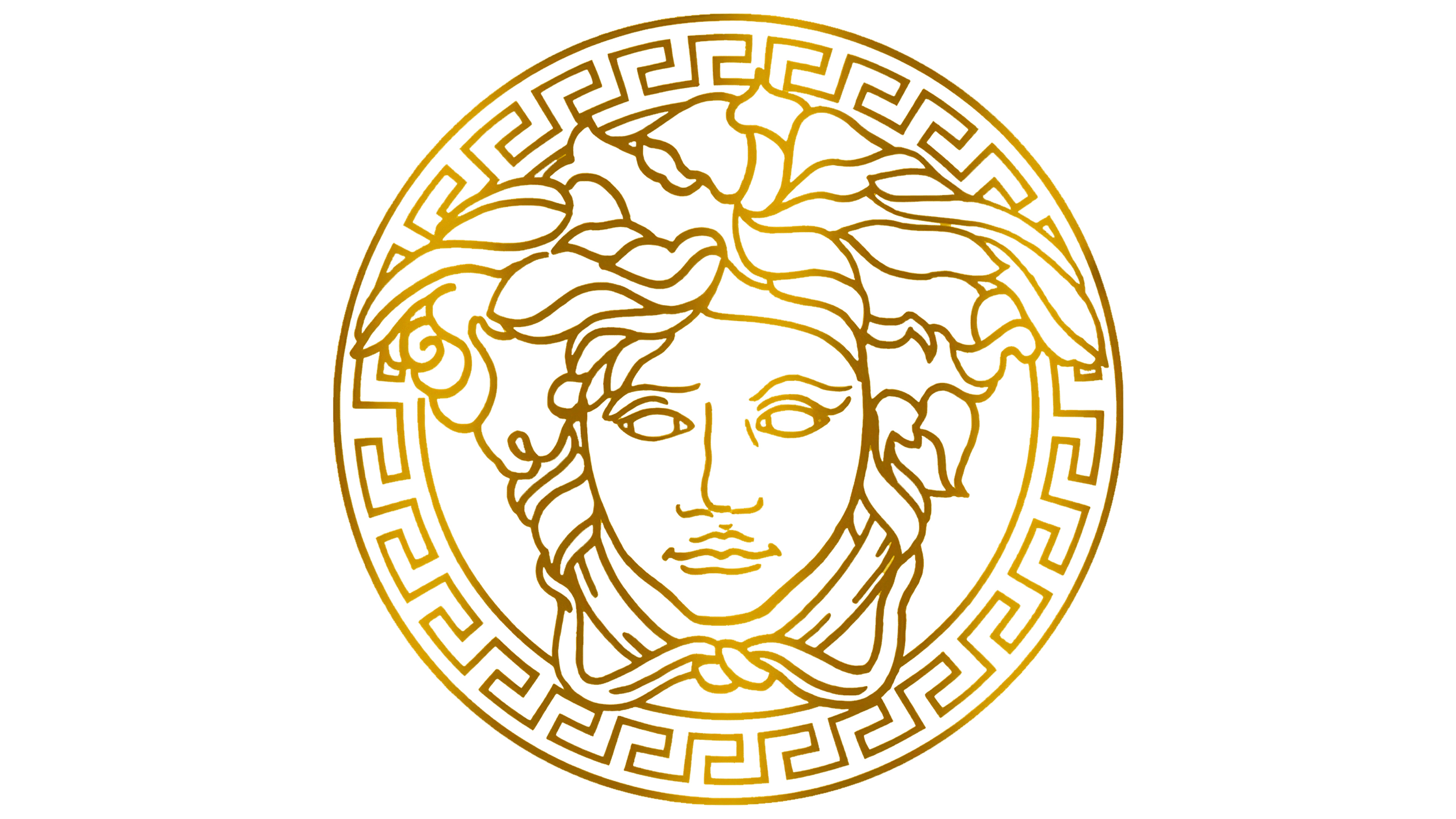 Versace: A symbol of fatal attraction, The renowned logo. 3840x2160 4K Background.