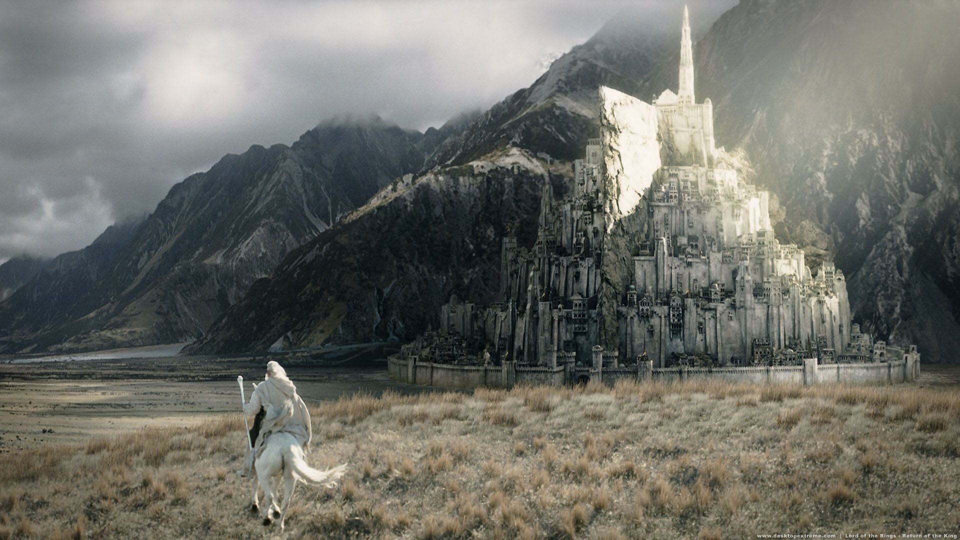 The Lord of the Rings: Minas Tirith, the Tower of Guard, The capital city of Gondor. 1920x1080 Full HD Background.