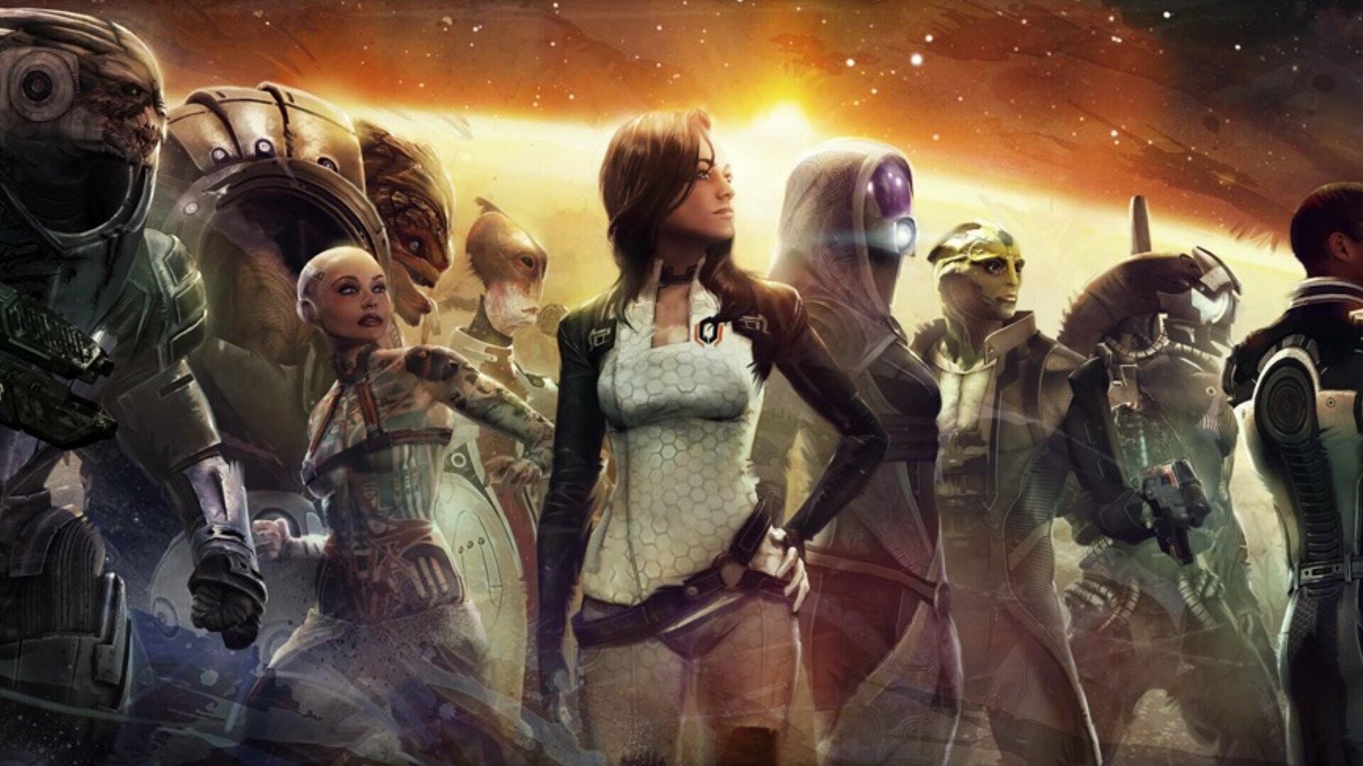 Mass Effect 2: Miranda Lawson, An officer of the pro-human group Cerberus, A fictional character. 1920x1080 Full HD Wallpaper.