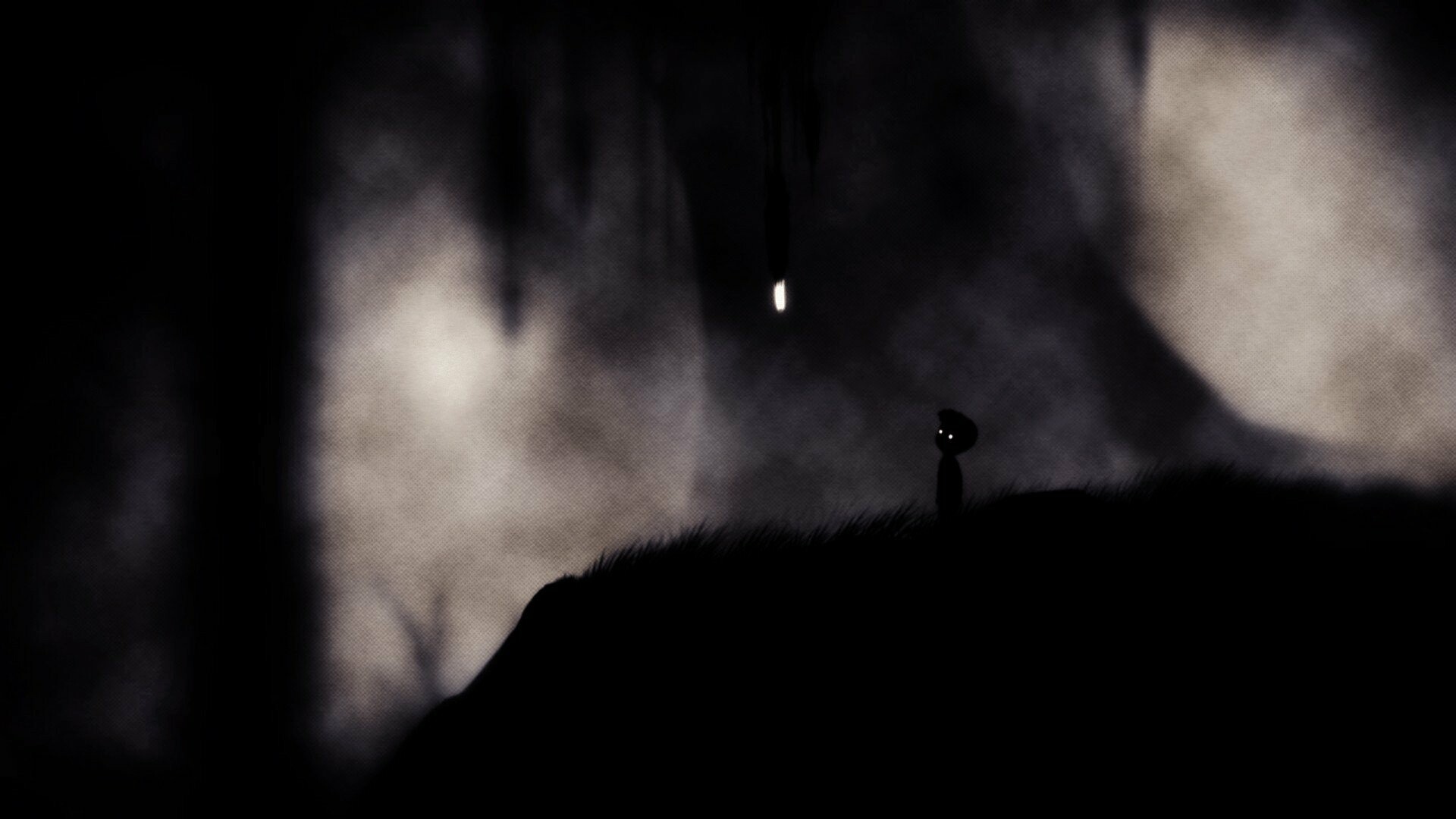 Limbo: The game's art style is striking and memorable to this day, and has inspired many copycats in the years since its initial release, Black-and-white. 1920x1080 Full HD Background.