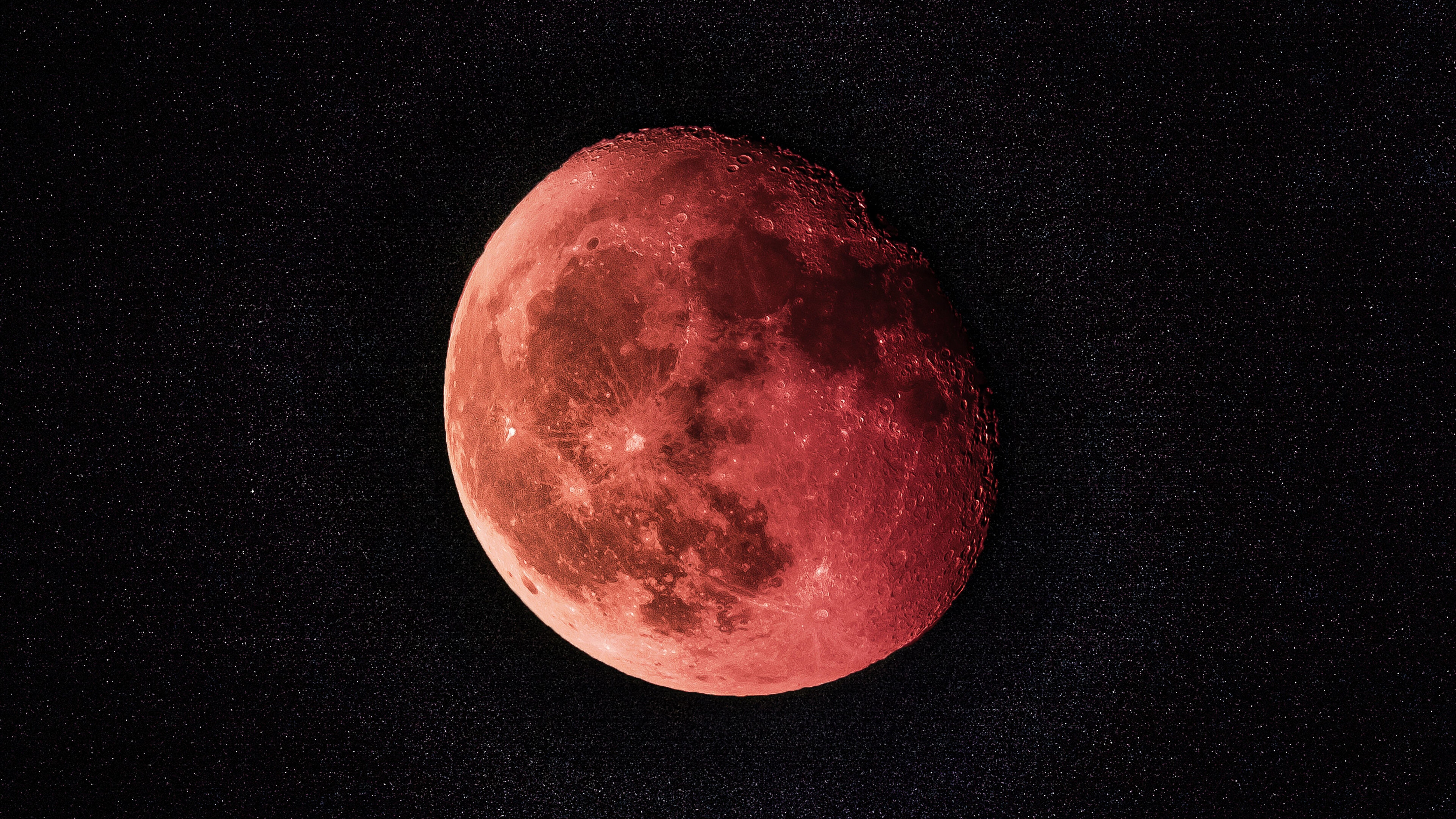 Nature's 4K lunar eclipse, Celestial beauty, Astronomical marvel, Night sky spectacle, 3840x2160 4K Desktop