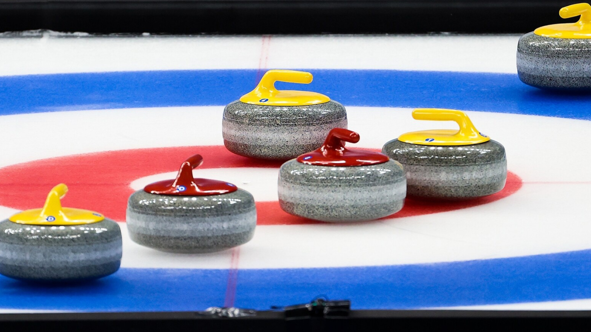 Curling: The rocks, Granite-made stones for an official Olympic winter sport. 1920x1080 Full HD Wallpaper.