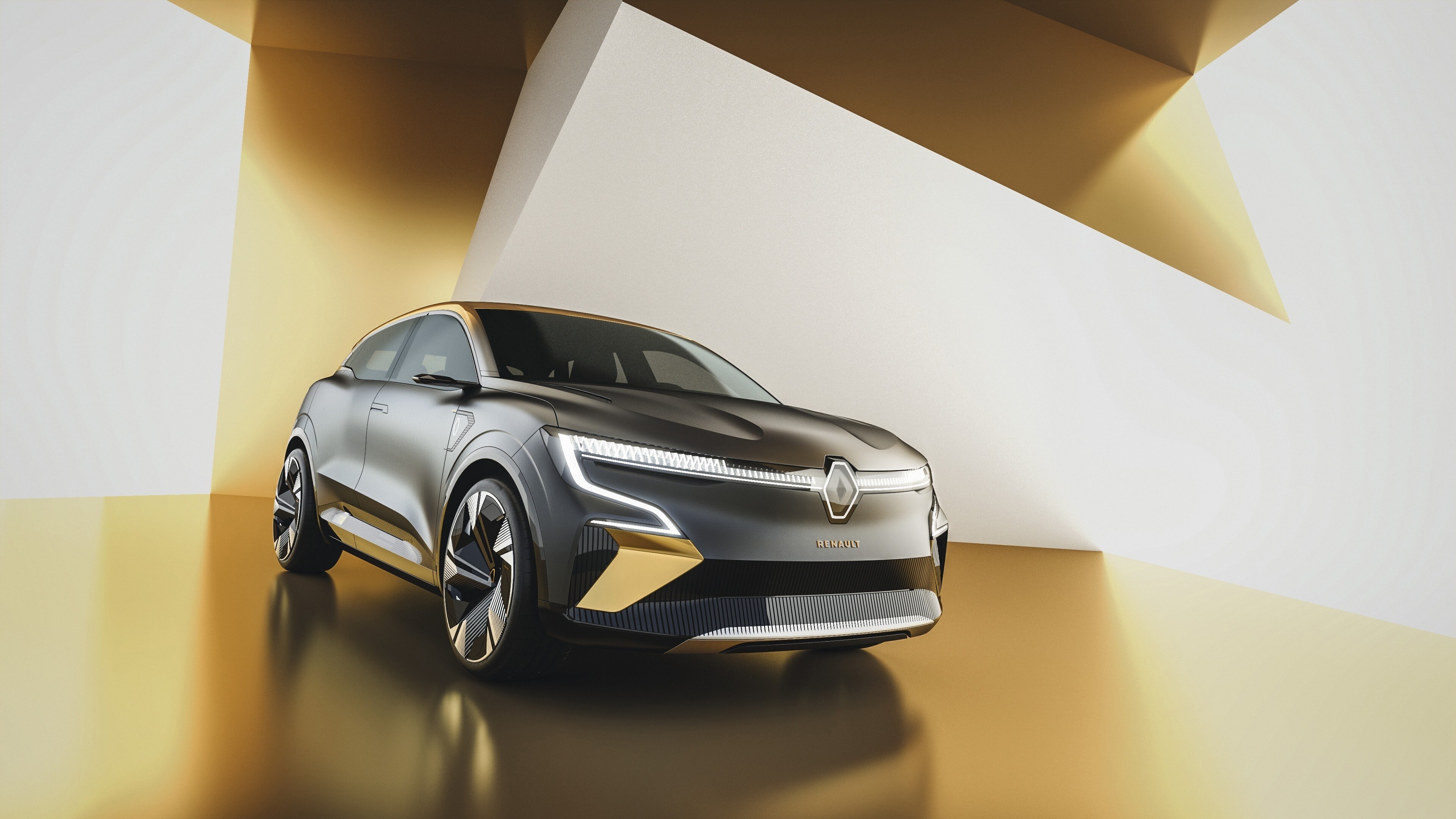 Renault: Megane eVision show-car, A dynamic electric hatchback. 3840x2160 4K Wallpaper.