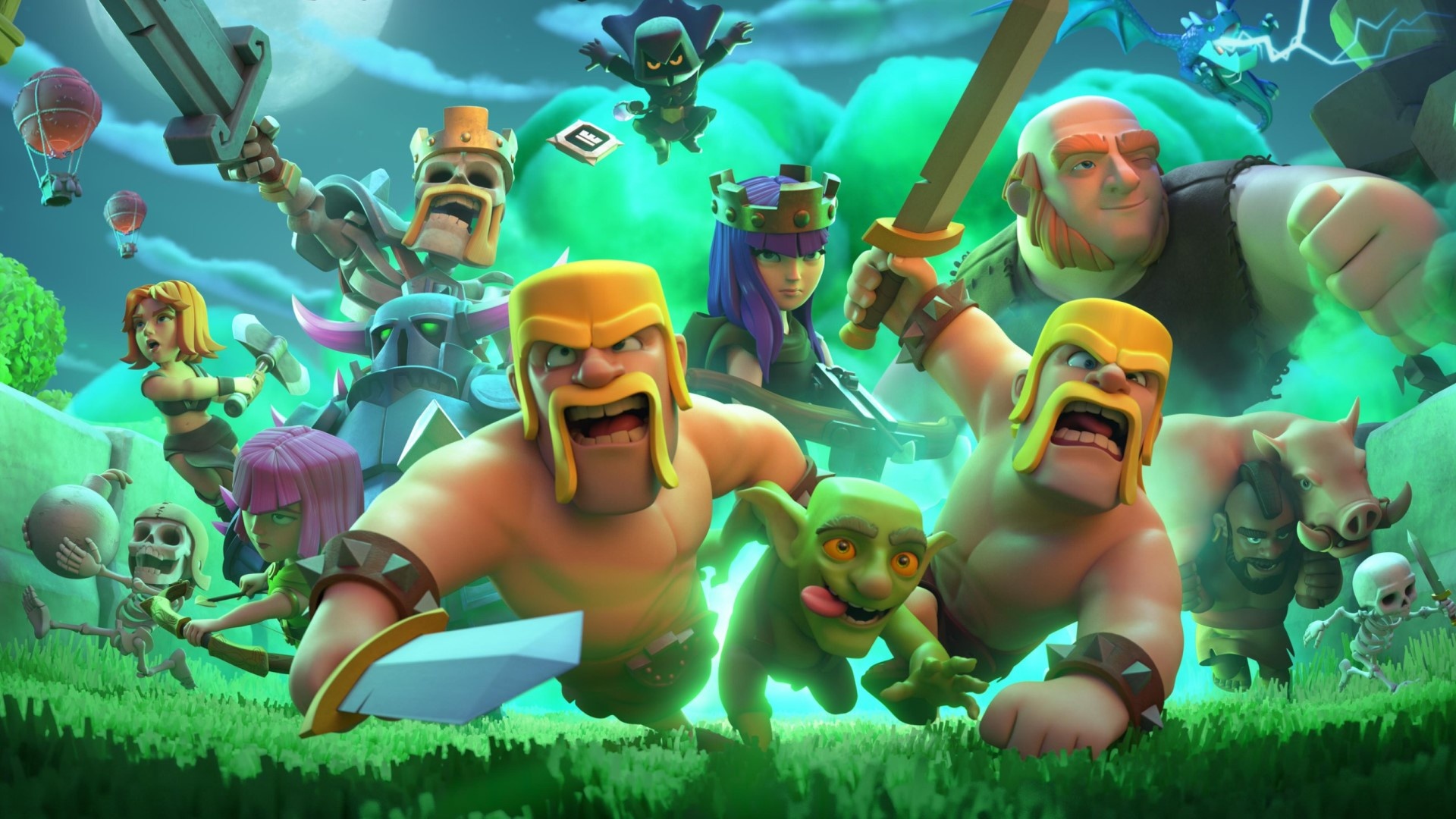 Clash of Clans: The Barbarian, The first troop unlocked in the Barracks. 1920x1080 Full HD Wallpaper.