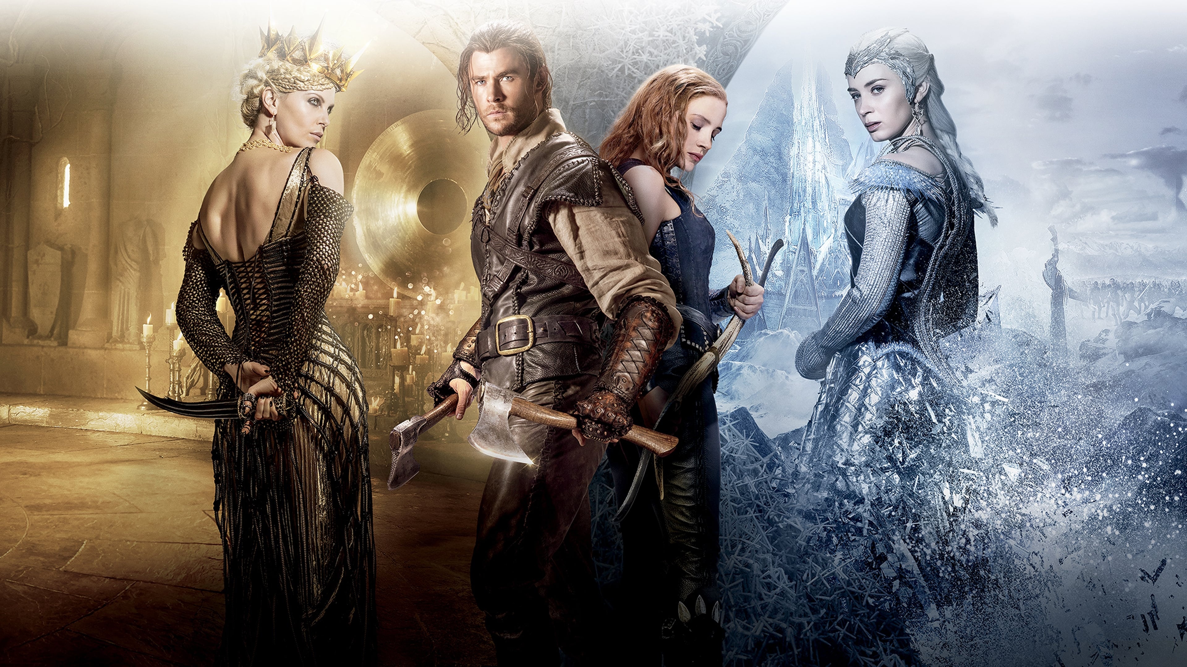 Emily Blunt, Queen Freya, The Huntsman sequel, Watch for free, 3840x2160 4K Desktop