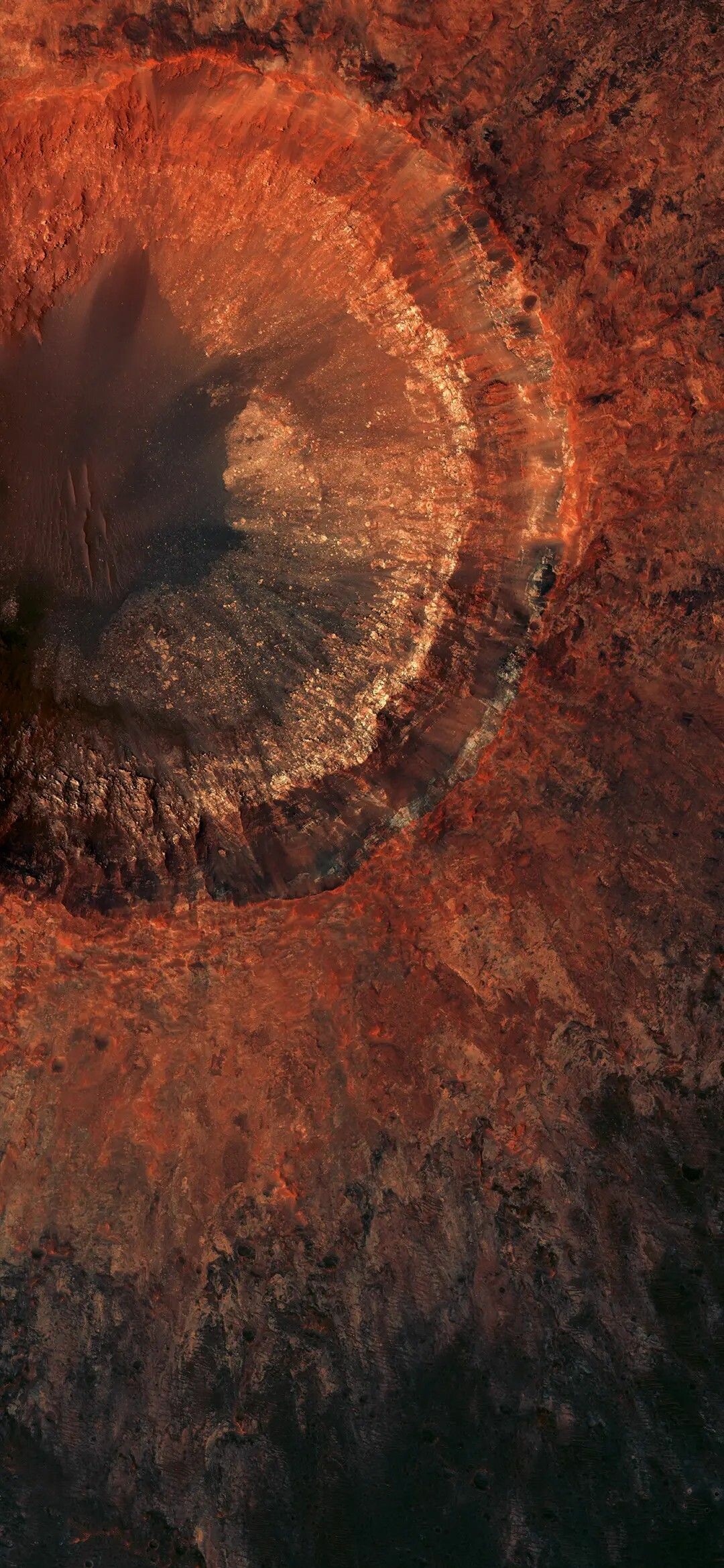 Mars: The planet's year is about 687 Earth days. 1080x2340 HD Background.