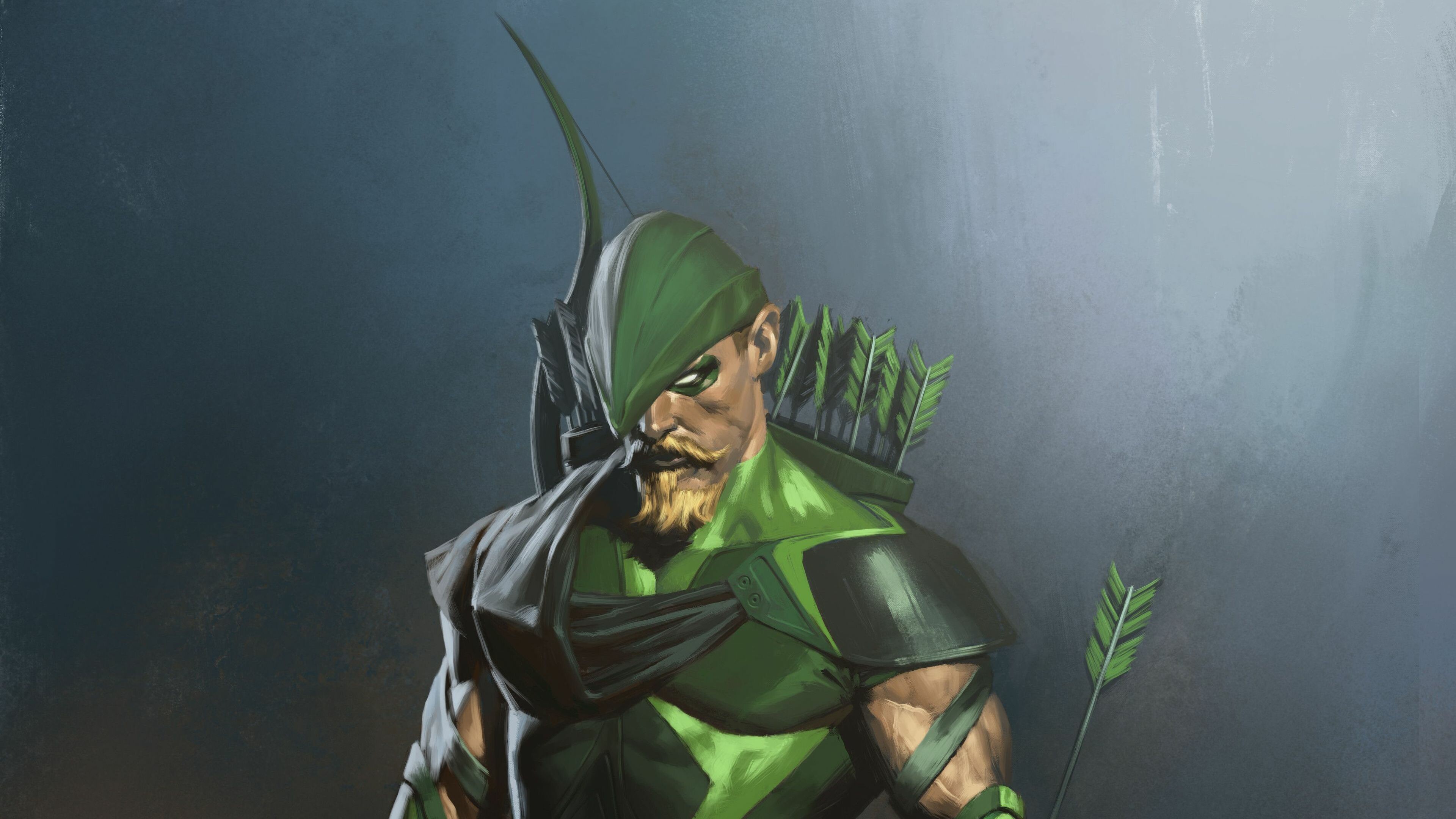Green Arrow: A fictional character and superhero in the DC Comics and Universe. 3840x2160 4K Wallpaper.