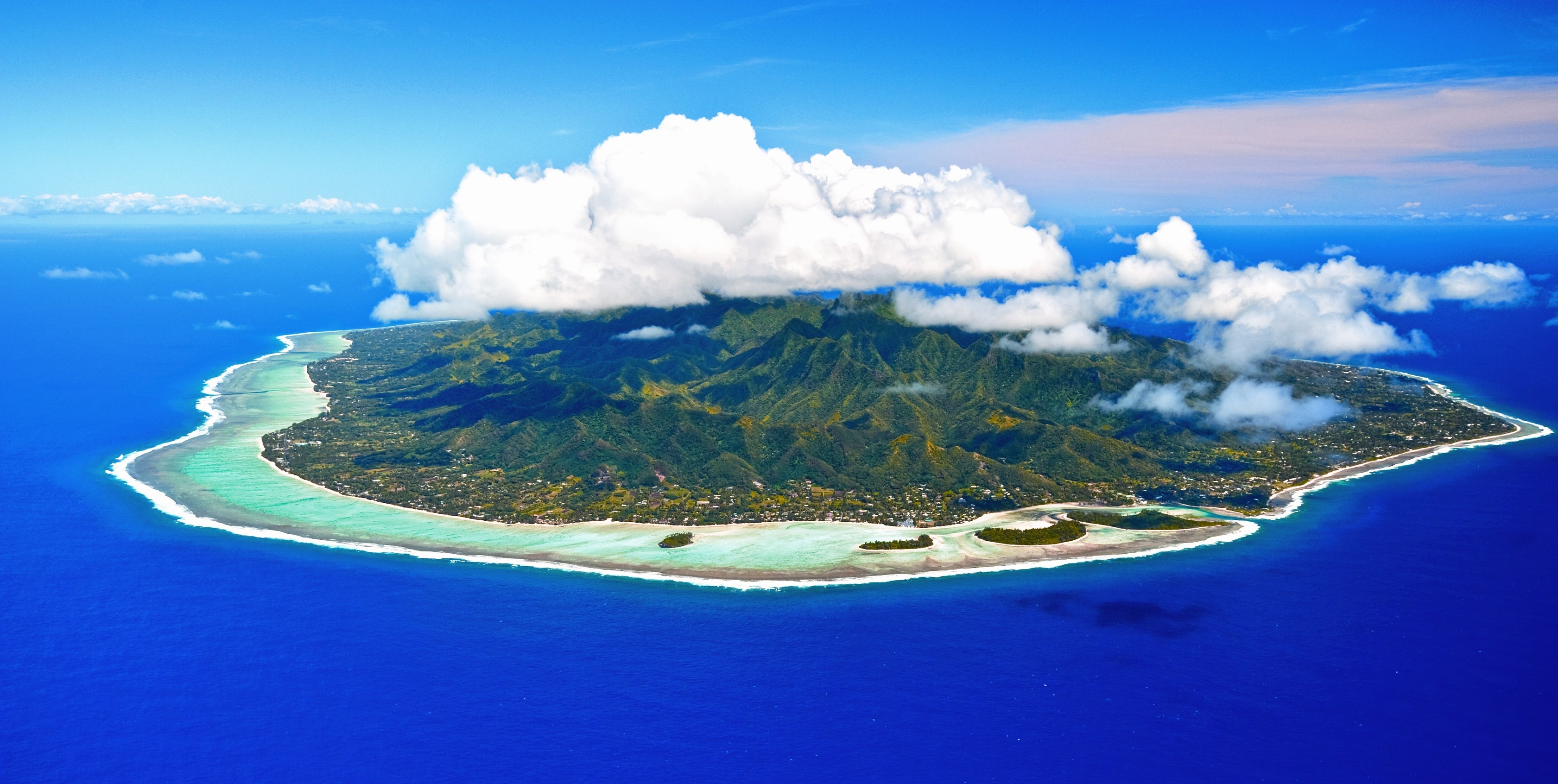 Visit the Cook Islands, Tropical escape, Island adventures, Pacific paradise, 3370x1700 HD Desktop