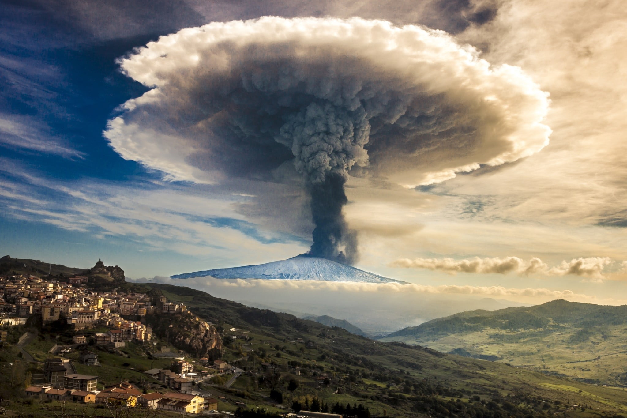 Volcano eruption, Etna volcano, Nature's power, Captivating HD wallpaper, 2050x1370 HD Desktop