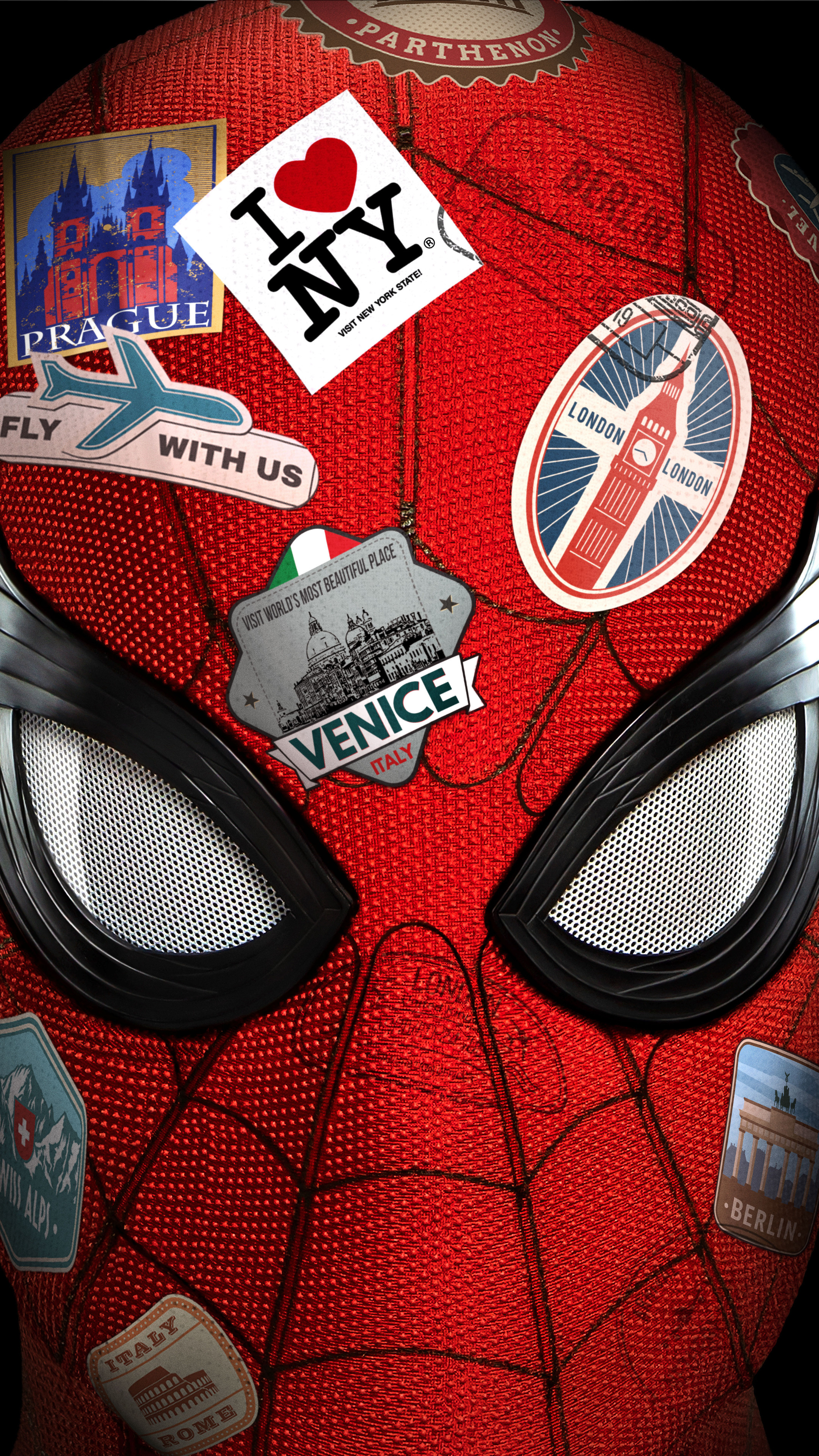 Spider-Man: Far from Home, Marvel superhero, High-flying action, Epic adventure, 2160x3840 4K Phone