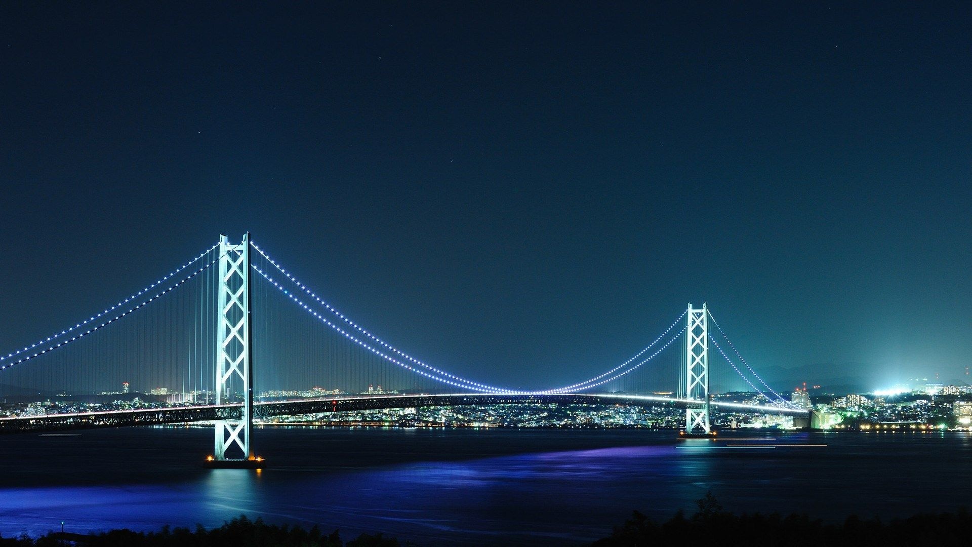 Akashi Kaikyo Bridge, Japanese background, Tumblr wallpaper, iPhone background, 1920x1080 Full HD Desktop