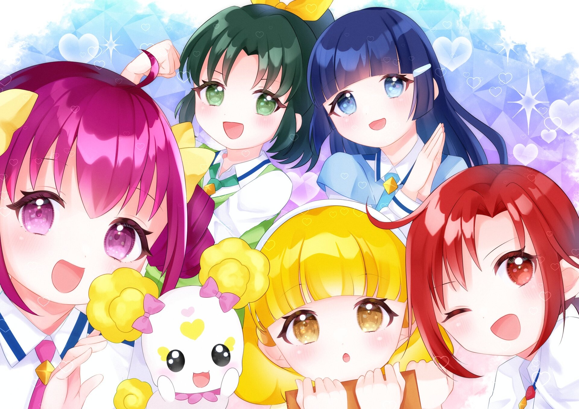 Glitter Force: Japanese anime franchise, Smile Pretty Cure, Aesthetic, Candy. 1920x1360 HD Background.