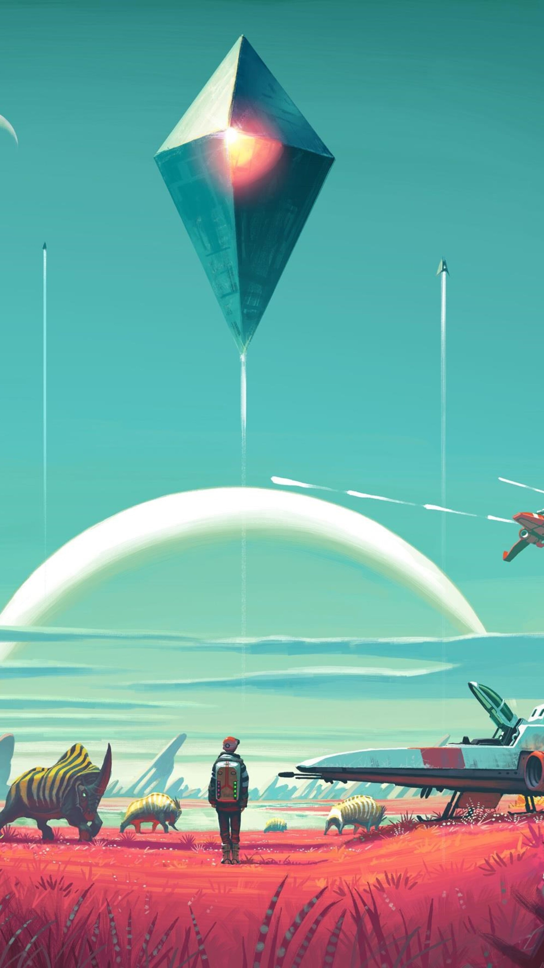 No Man's Sky on Sony Xperia, HD gaming wallpapers, Game on mobile, Premium resolution, 2160x3840 4K Handy