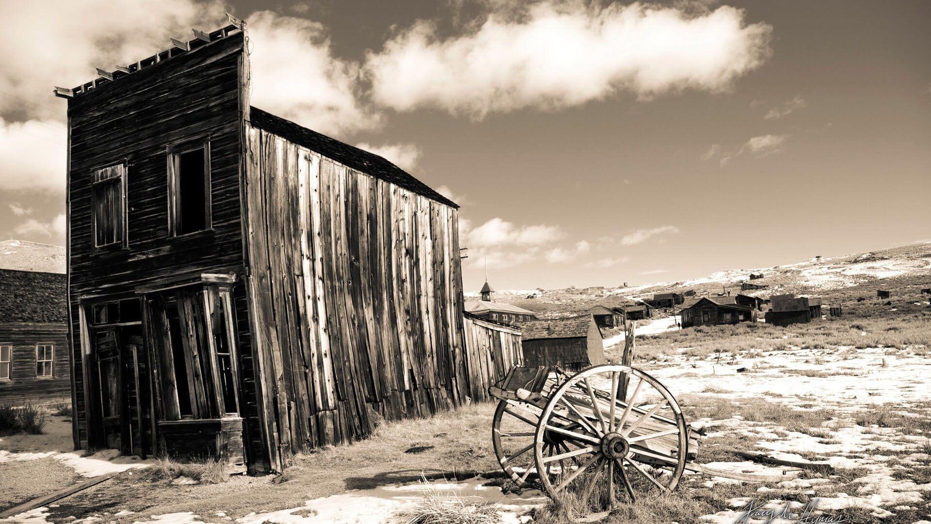 Ghost Town: Used as film sets for Western movies and other productions. 1920x1080 Full HD Background.