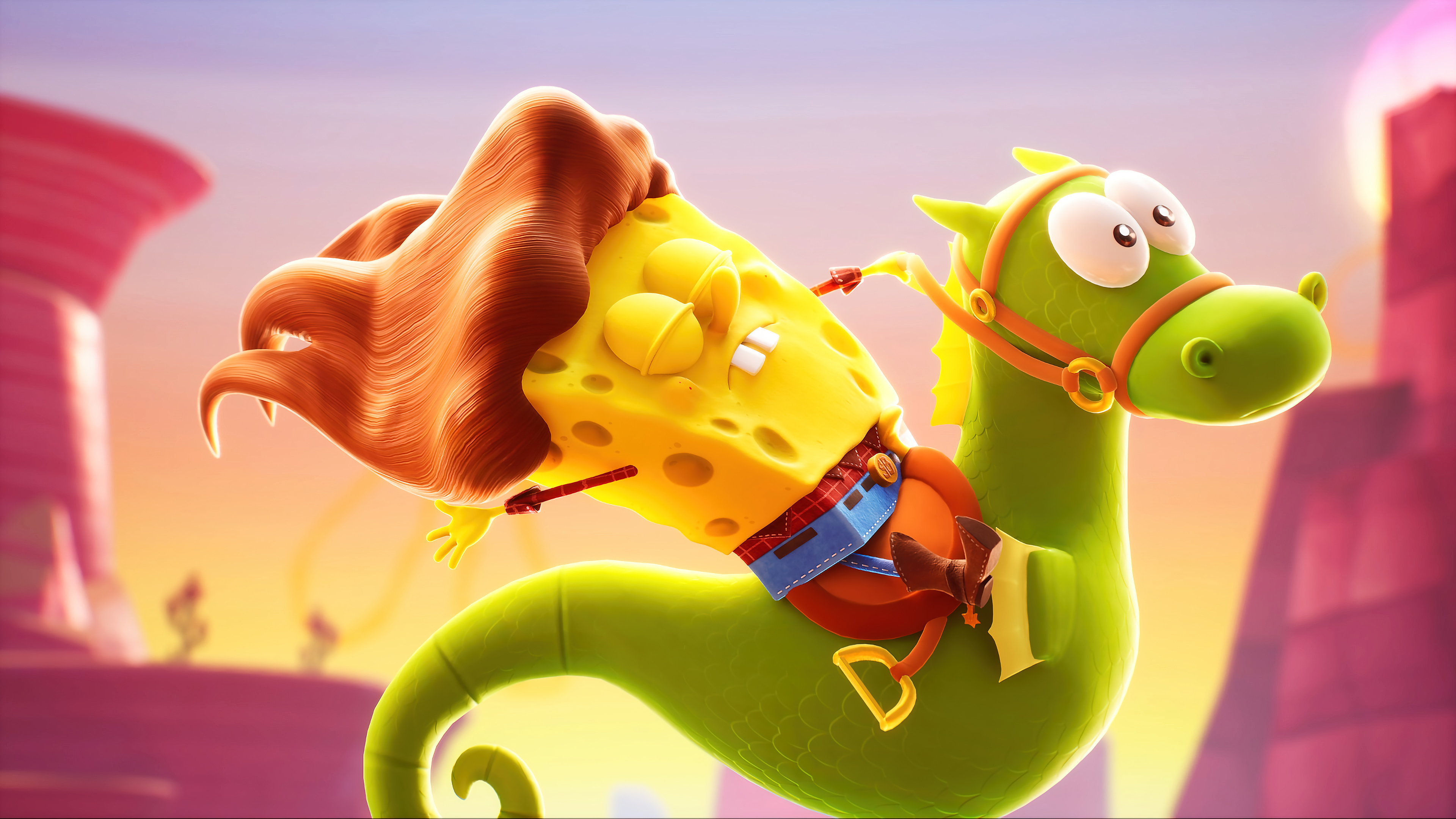 SpongeBob Schwammkopf, Cosmic adventure, 4K wallpaper, Free download, 3840x2160 4K Desktop