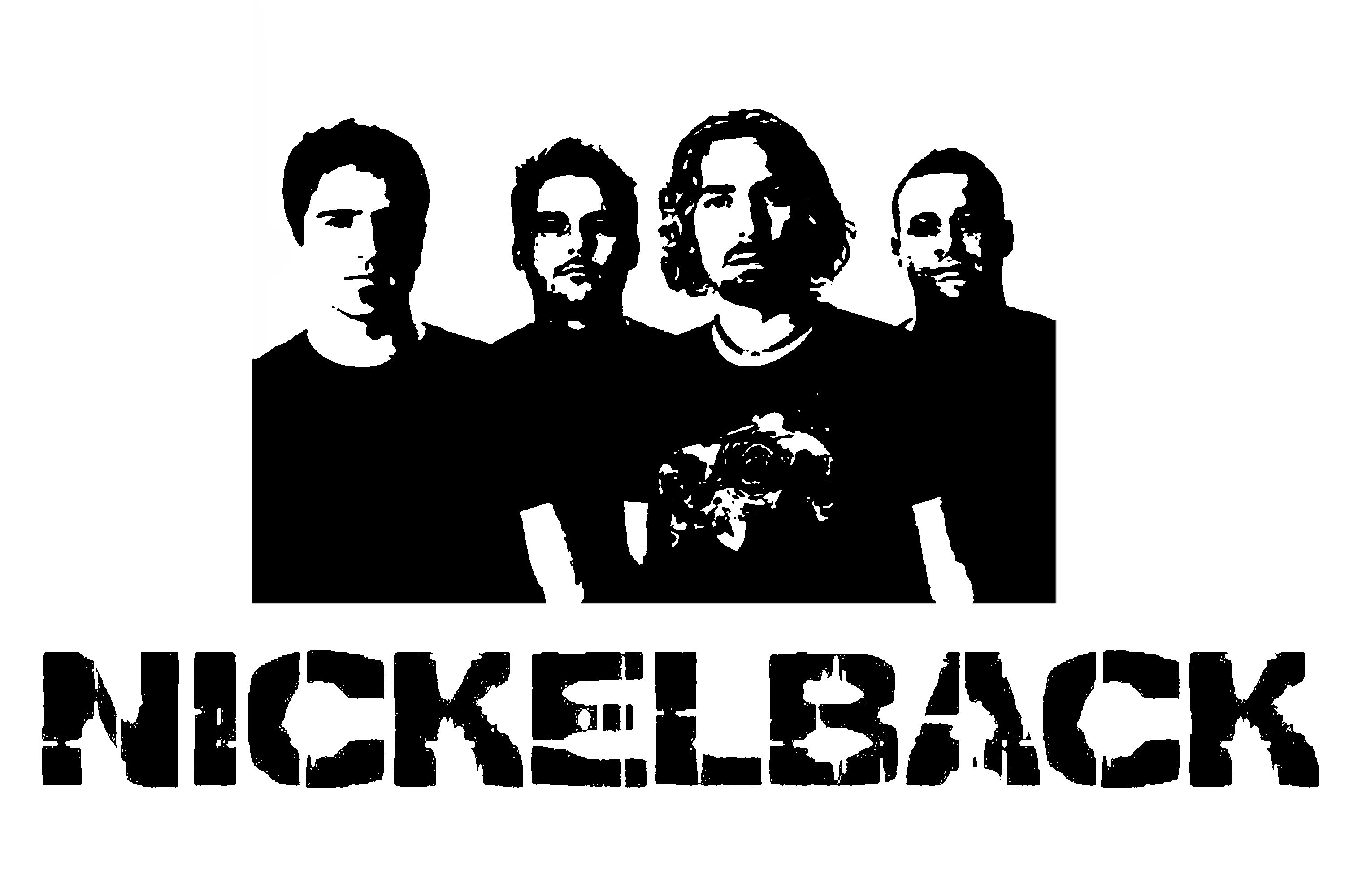 Nickelback: A rock band which formed in Hanna, Alberta, Black and white. 3000x2000 HD Background.