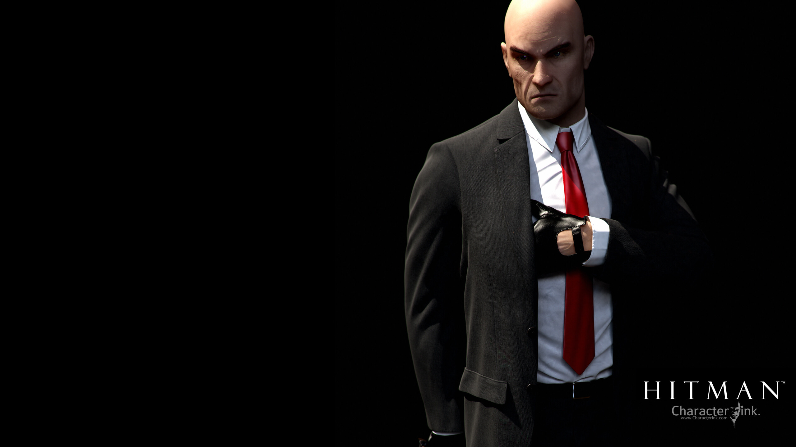 Hitman (Game): 47, A fictional character, the protagonist and the player character. 2560x1440 HD Background.