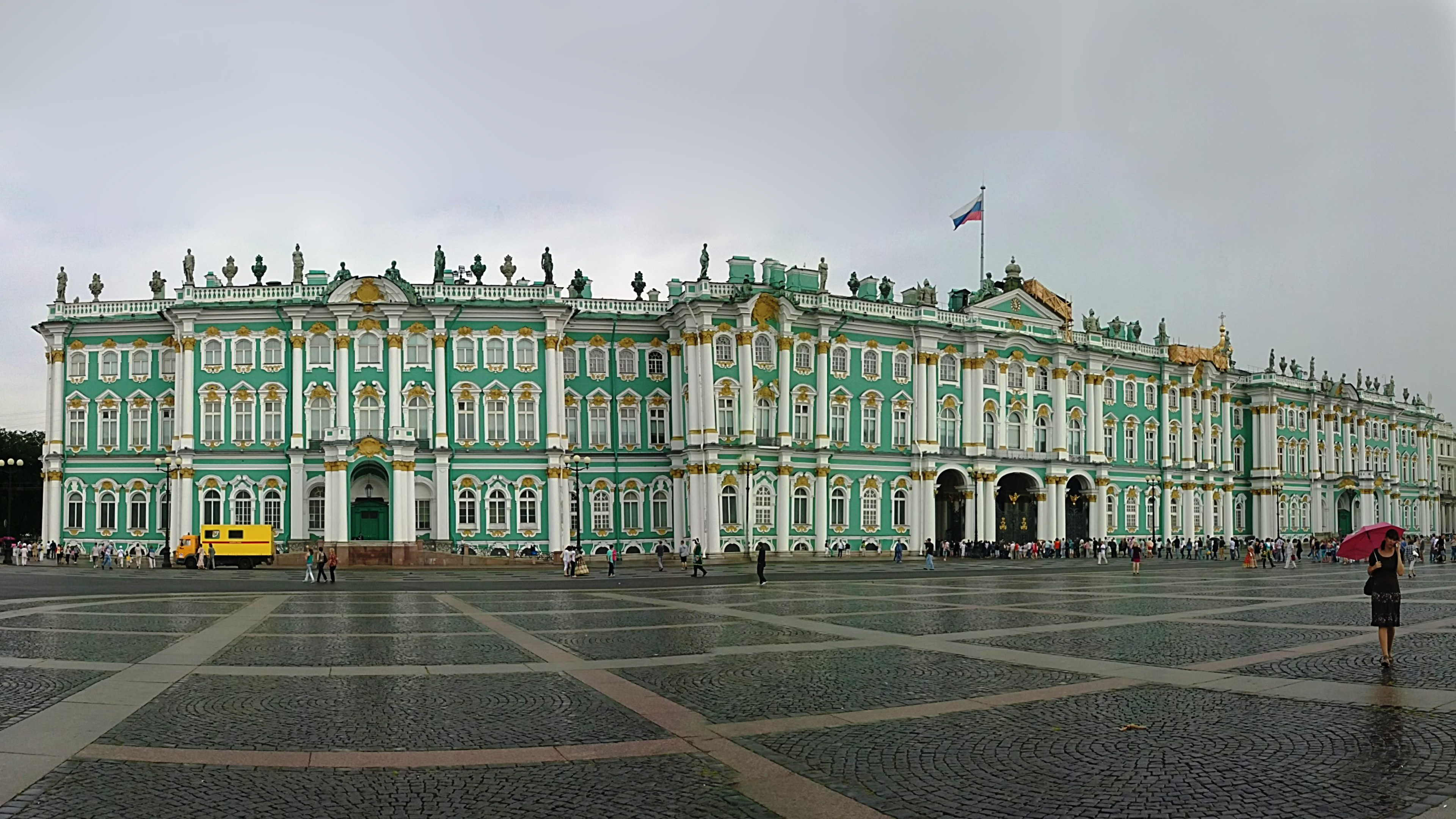 Hermitage Museum, Palace Square, Alexander column, St Petersburg, 3840x2160 4K Desktop