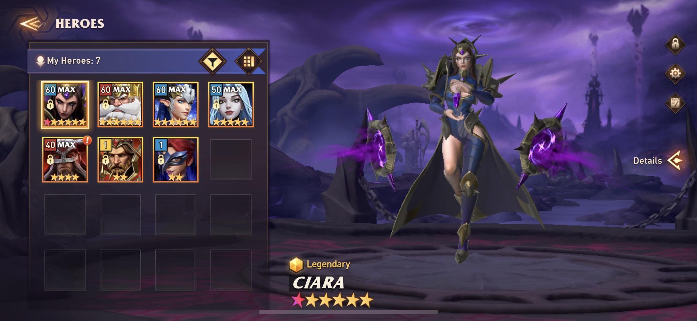 Awaken: Chaos Era: Ciara, A Legendary Offense Water hero from Soulplunders. 2440x1130 Dual Screen Background.