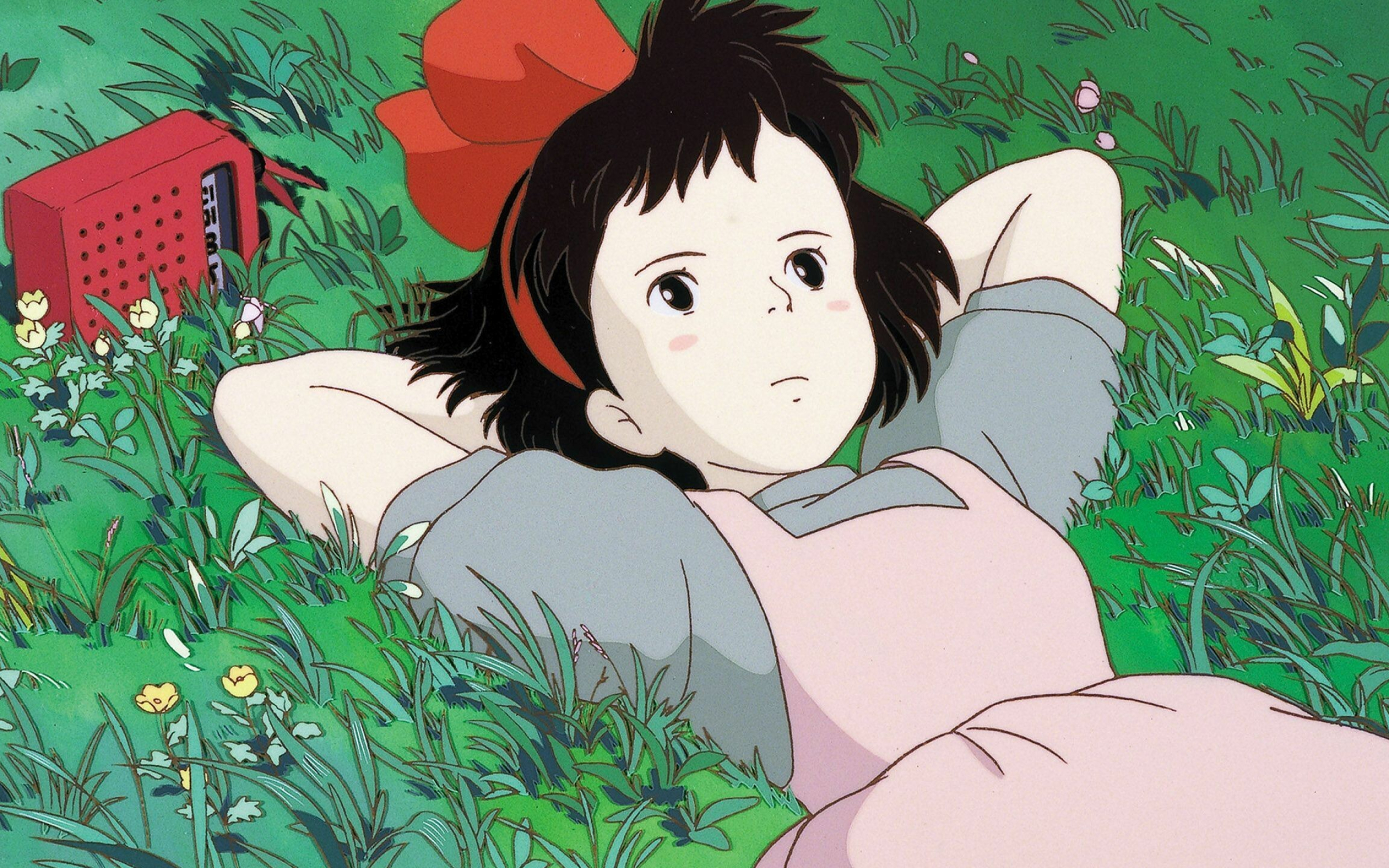 Kiki's Delivery Service: The main protagonist is voiced by Kirsten Dunst in the Disney dub, Anime. 2560x1600 HD Background.