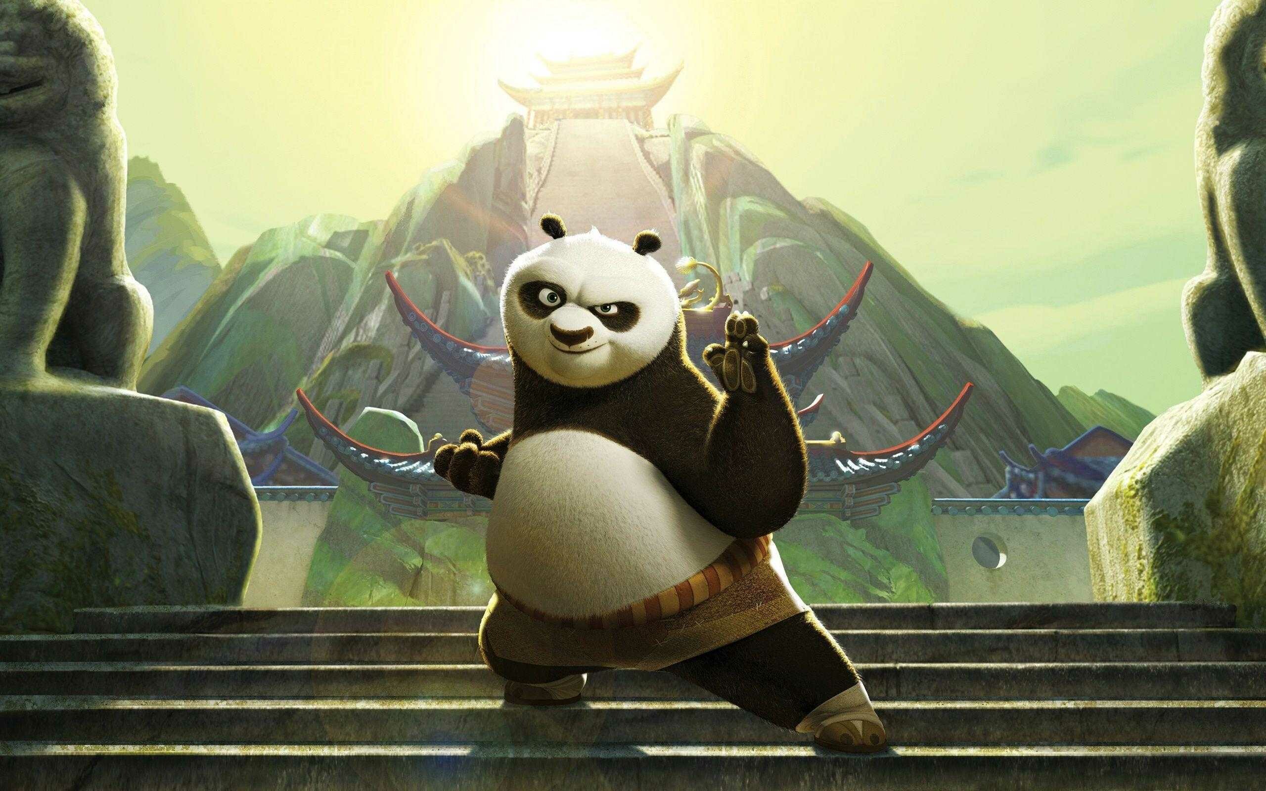 Panda: A mammal that lives on an omnivore diet. 2560x1600 HD Wallpaper.