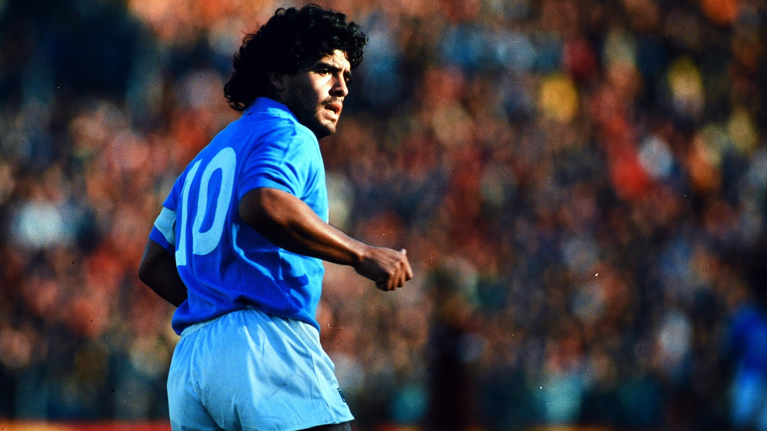 Diego Maradona, Naples legend, God-like figure, Eurosport tribute, 2560x1440 HD Desktop