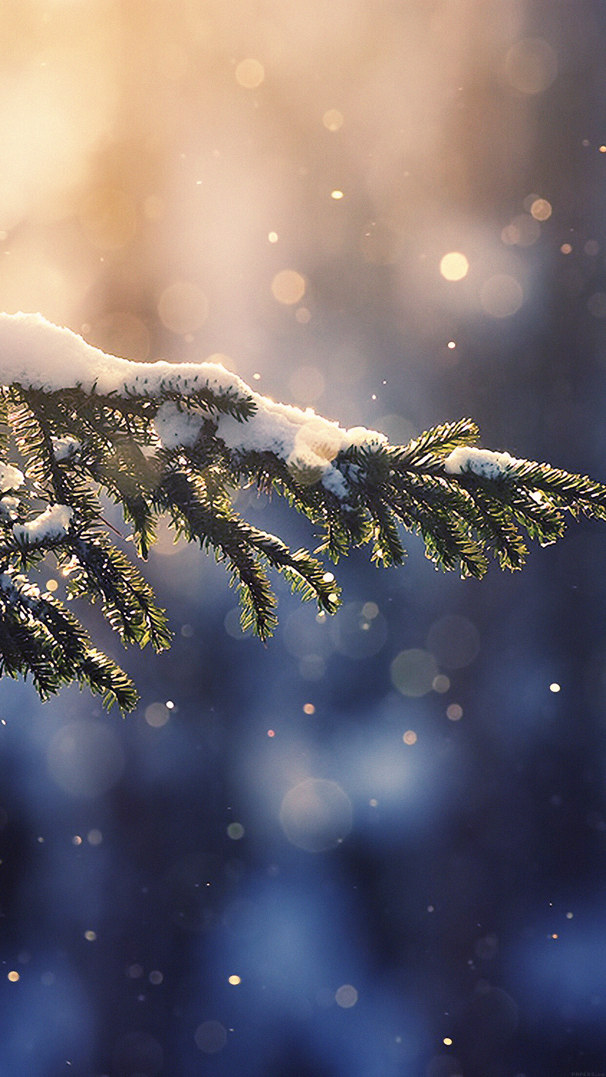 Snowfall: Christmas, Winter, Nature, Precipitation, Atmospheric phenomenon. 1250x2210 HD Background.