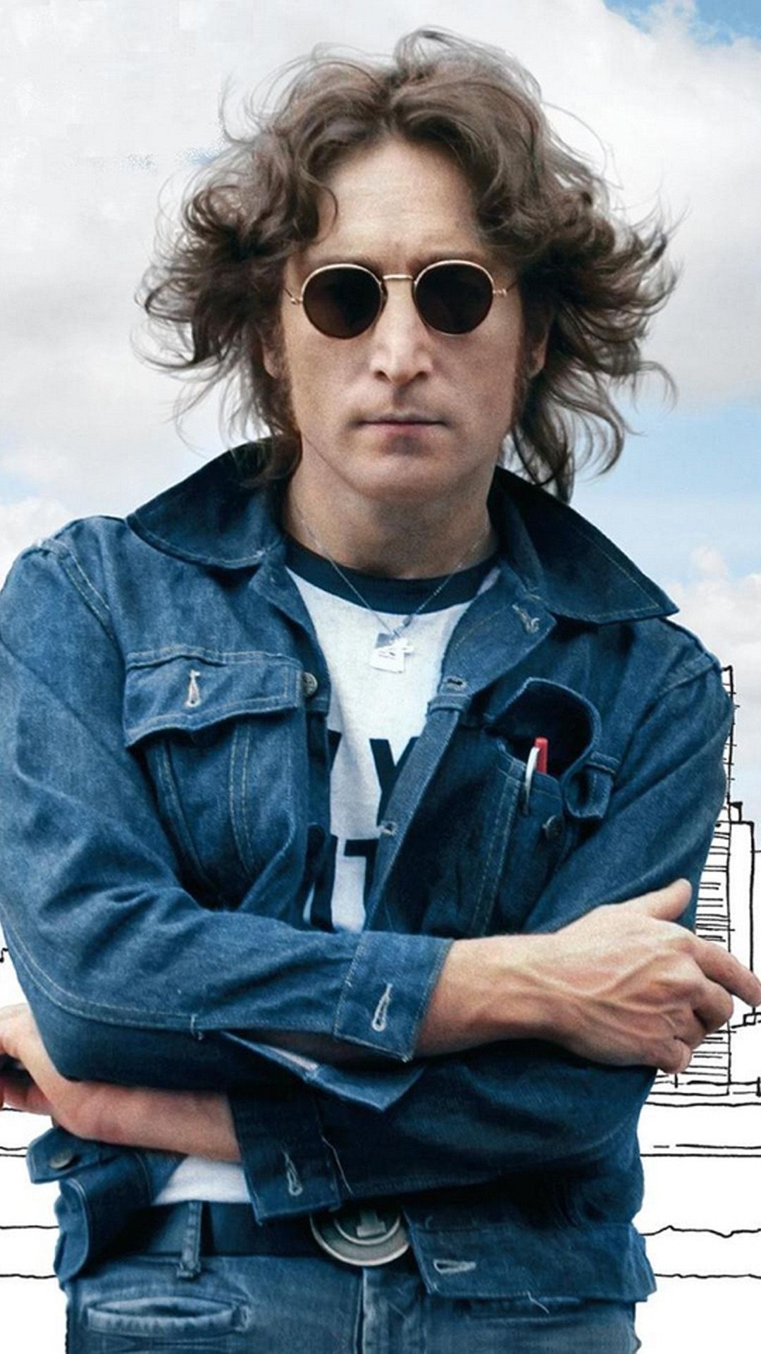 John Lennon, Celebs, Iconic portrait, Signature glasses, 1080x1920 Full HD Phone