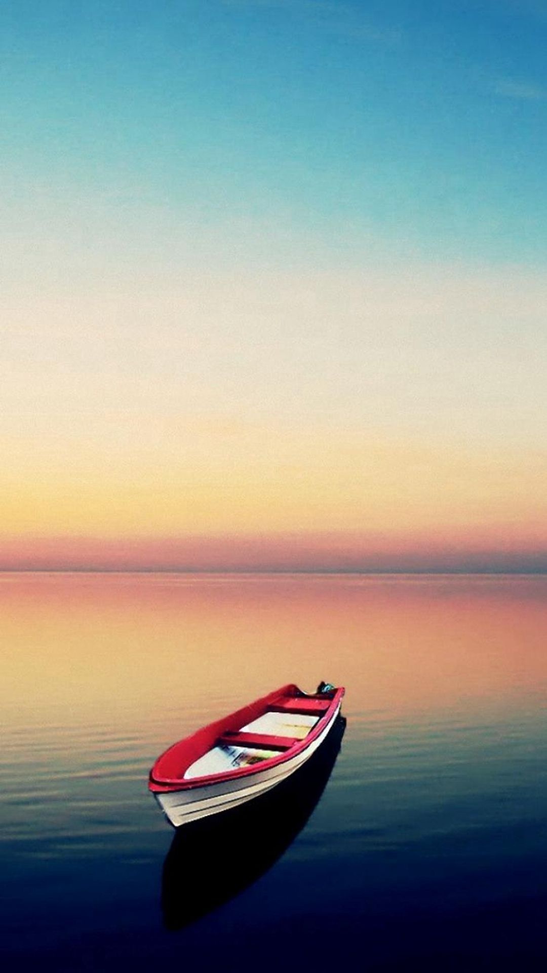 Boat: Lake, An open flat-bottomed boat used in shallow waters. 1080x1920 Full HD Background.