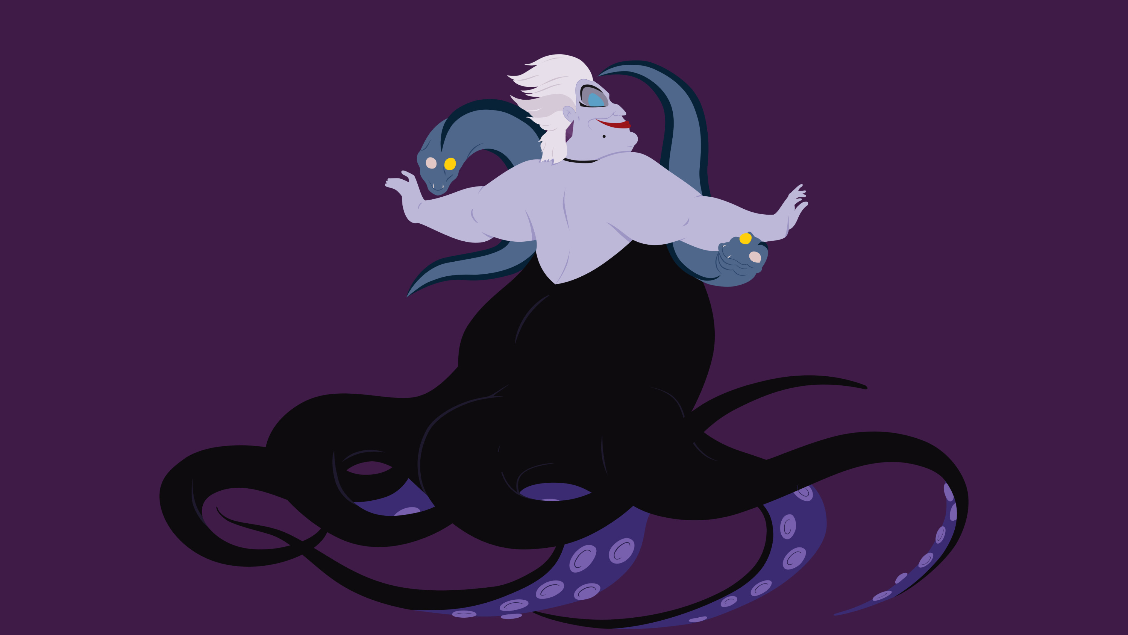 The Little Mermaid: Disney, Ursula, Fictional character. 3840x2160 4K Background.