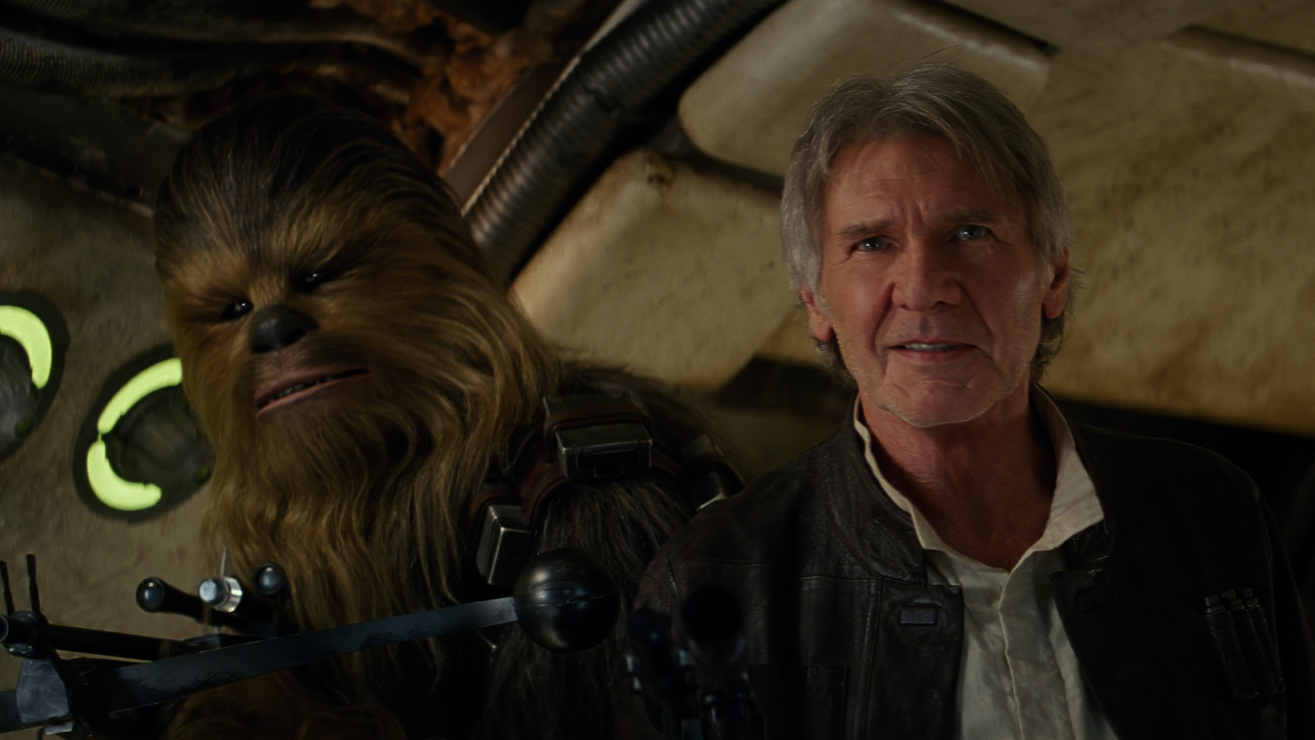 Harrison Ford: Chewie, we're home!, Han Solo, The Force Awakens, Star Wars. 1920x1080 Full HD Wallpaper.