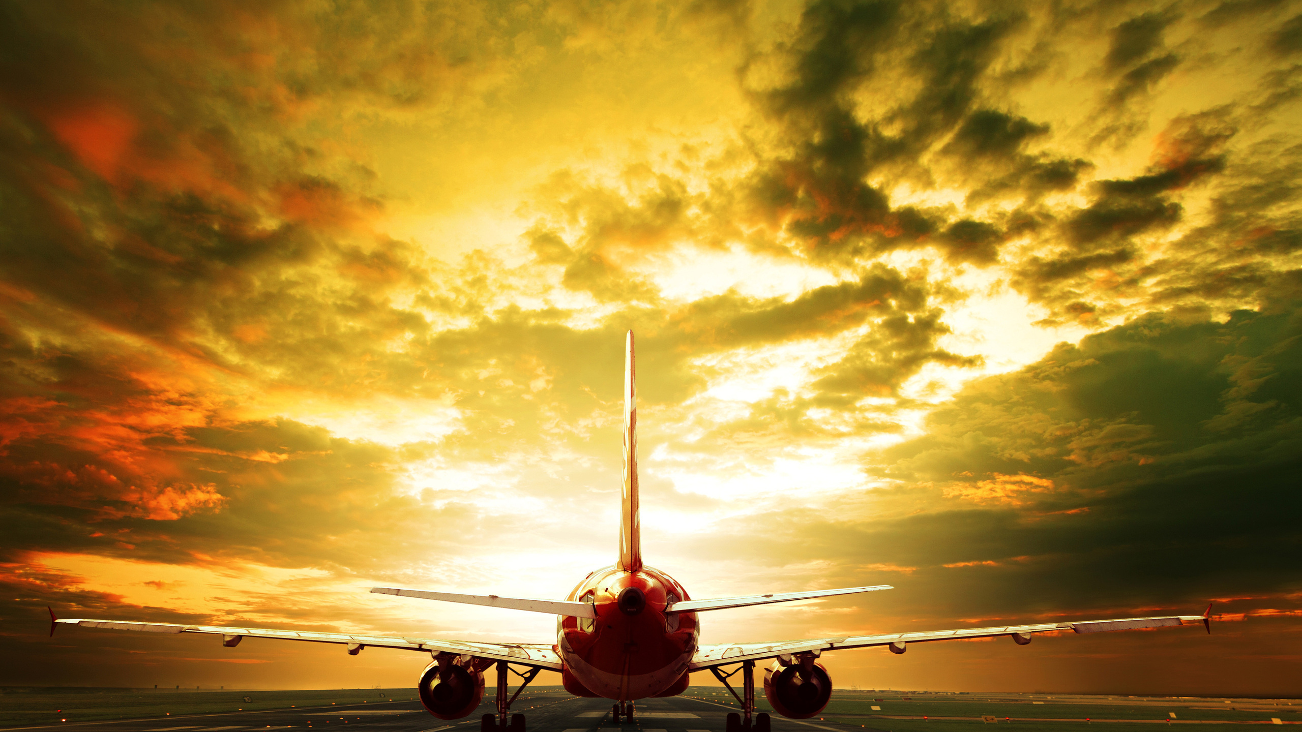 Airplane, Passenger airplane, 4K resolution, Stunning visuals, 2560x1440 HD Desktop