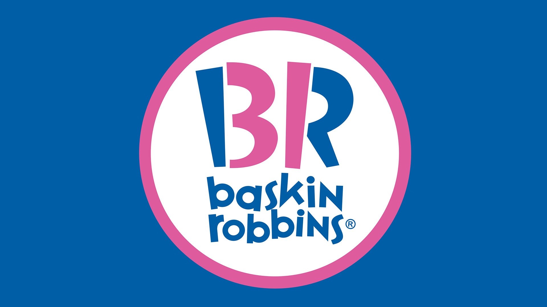 Baskin Robbins: Ice cream company based in Canton, The logo used in 2006 – 2020. 1920x1080 Full HD Background.