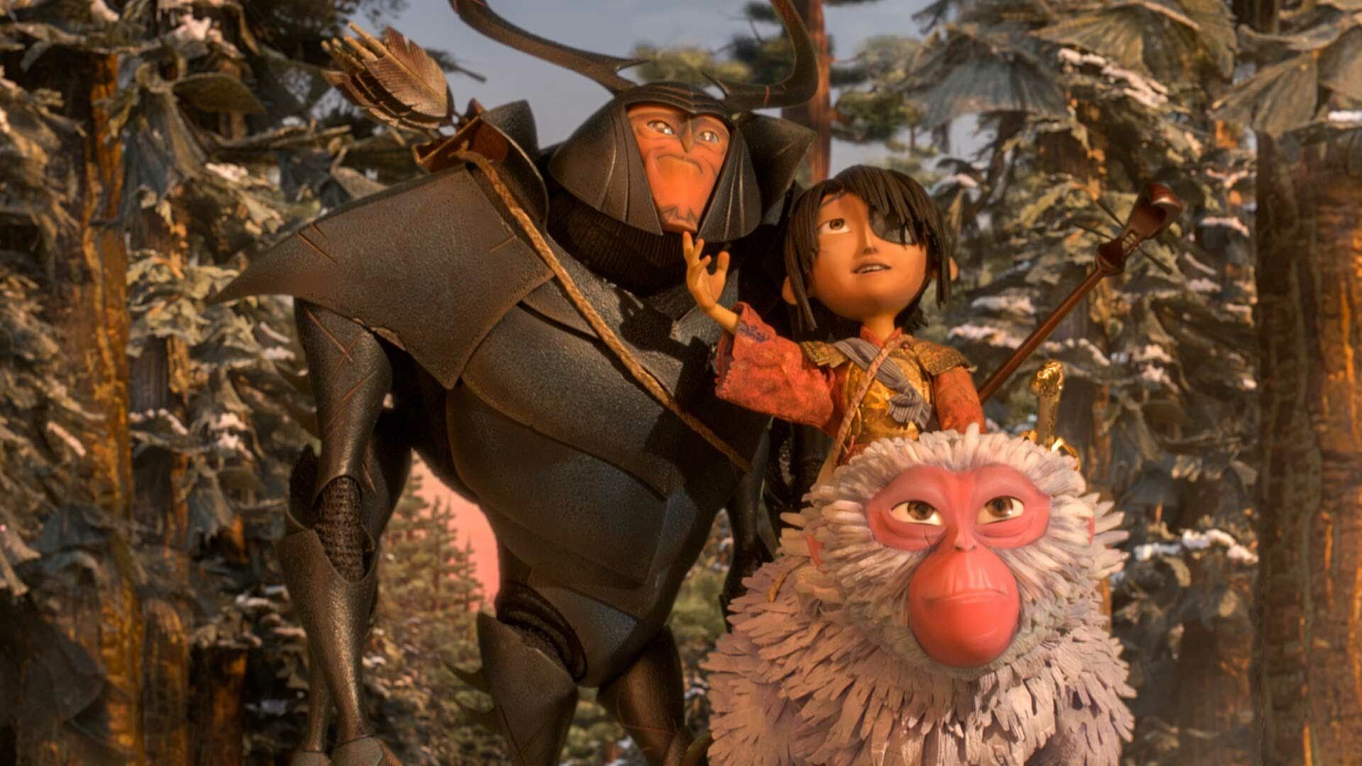 Kubo and the Two Strings: Fictional characters, Beetle, Monkey. 1920x1080 Full HD Wallpaper.