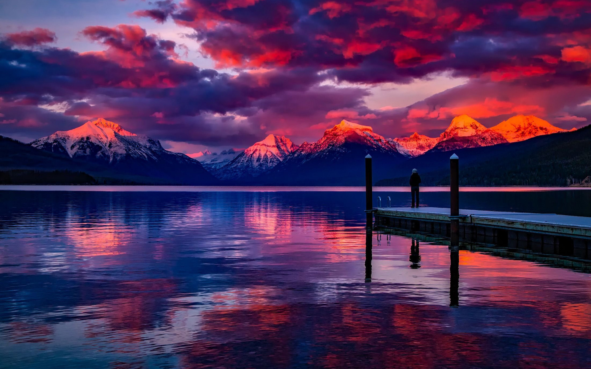 Lake McDonald Montana, USA background, Wallpaper, Baltana, 1920x1200 HD Desktop