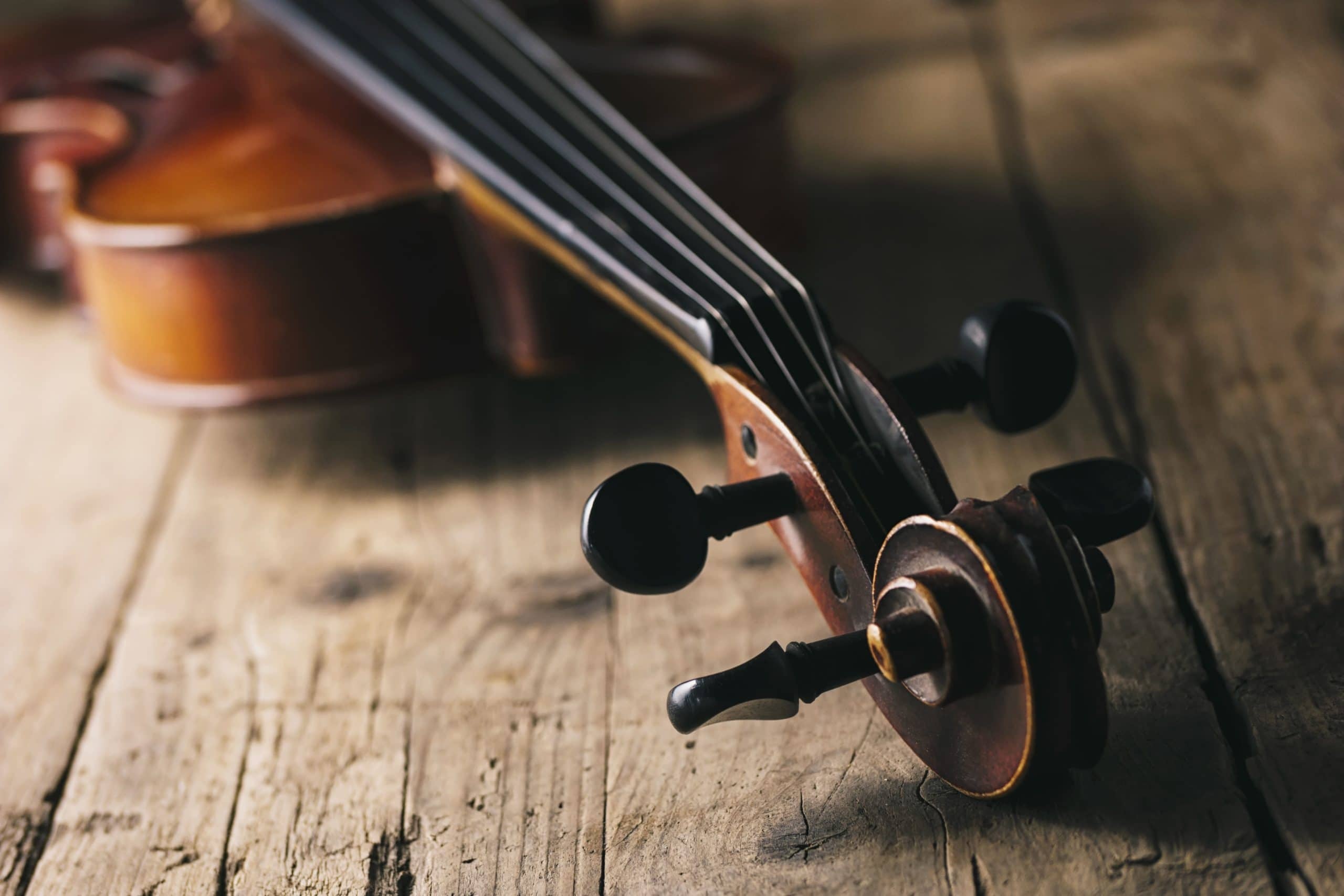 Violoncello: Classical Music And Instrument, Close Up View For Pegbox. 2560x1710 HD Background.