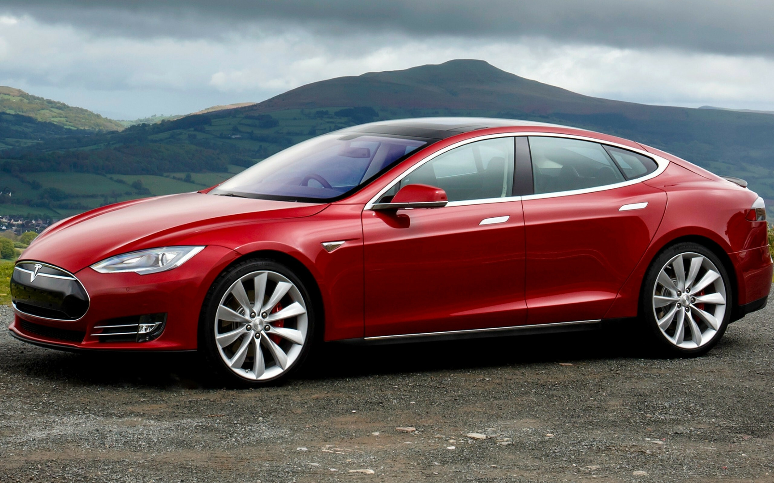 Tesla Model S: A five-door liftback sedan, Electric cars, Elon Musk. 2560x1600 HD Background.