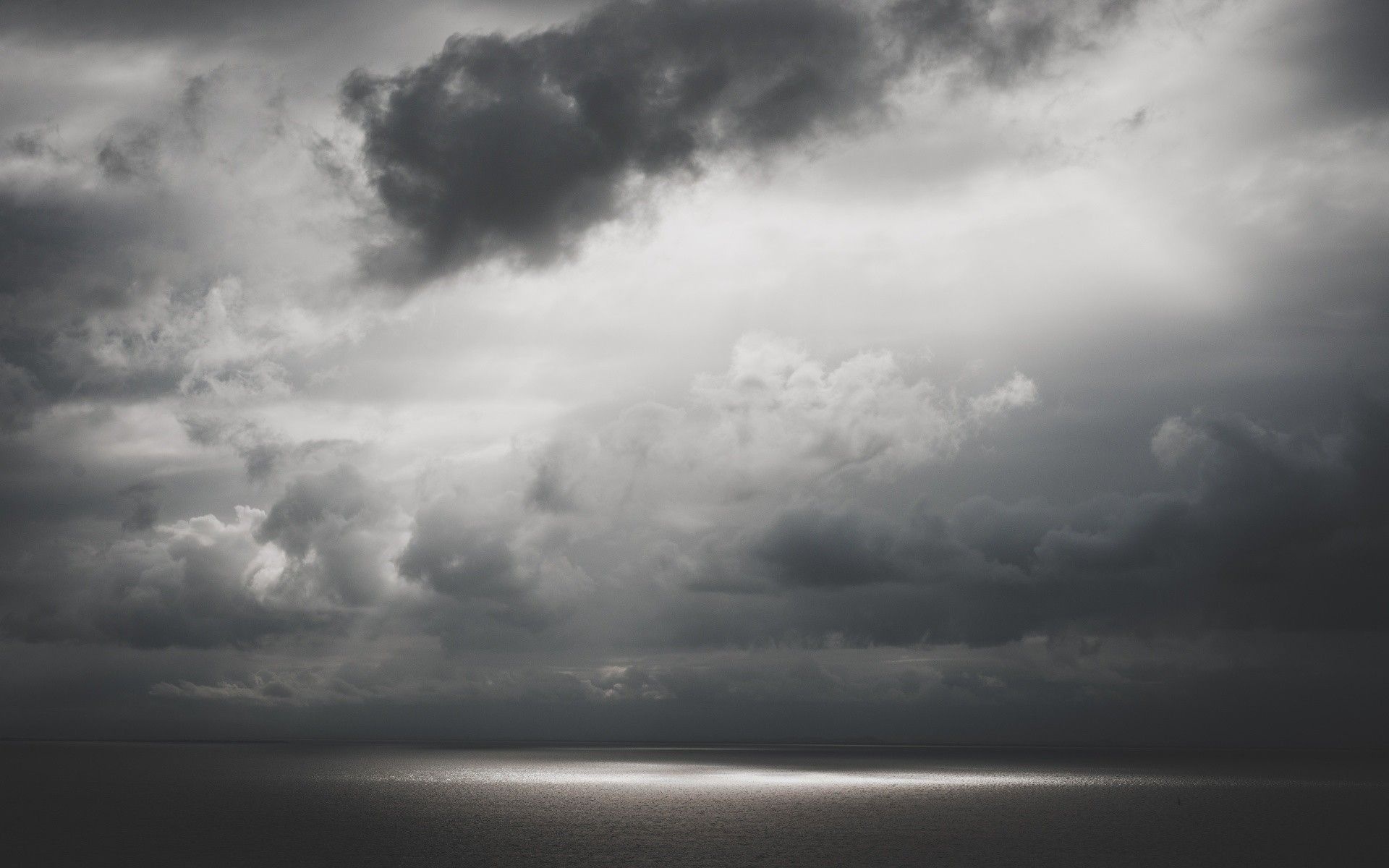 Gray Cloudy Sky: Monochrome, Overcast skies, The harbinger of rain. 1920x1200 HD Wallpaper.