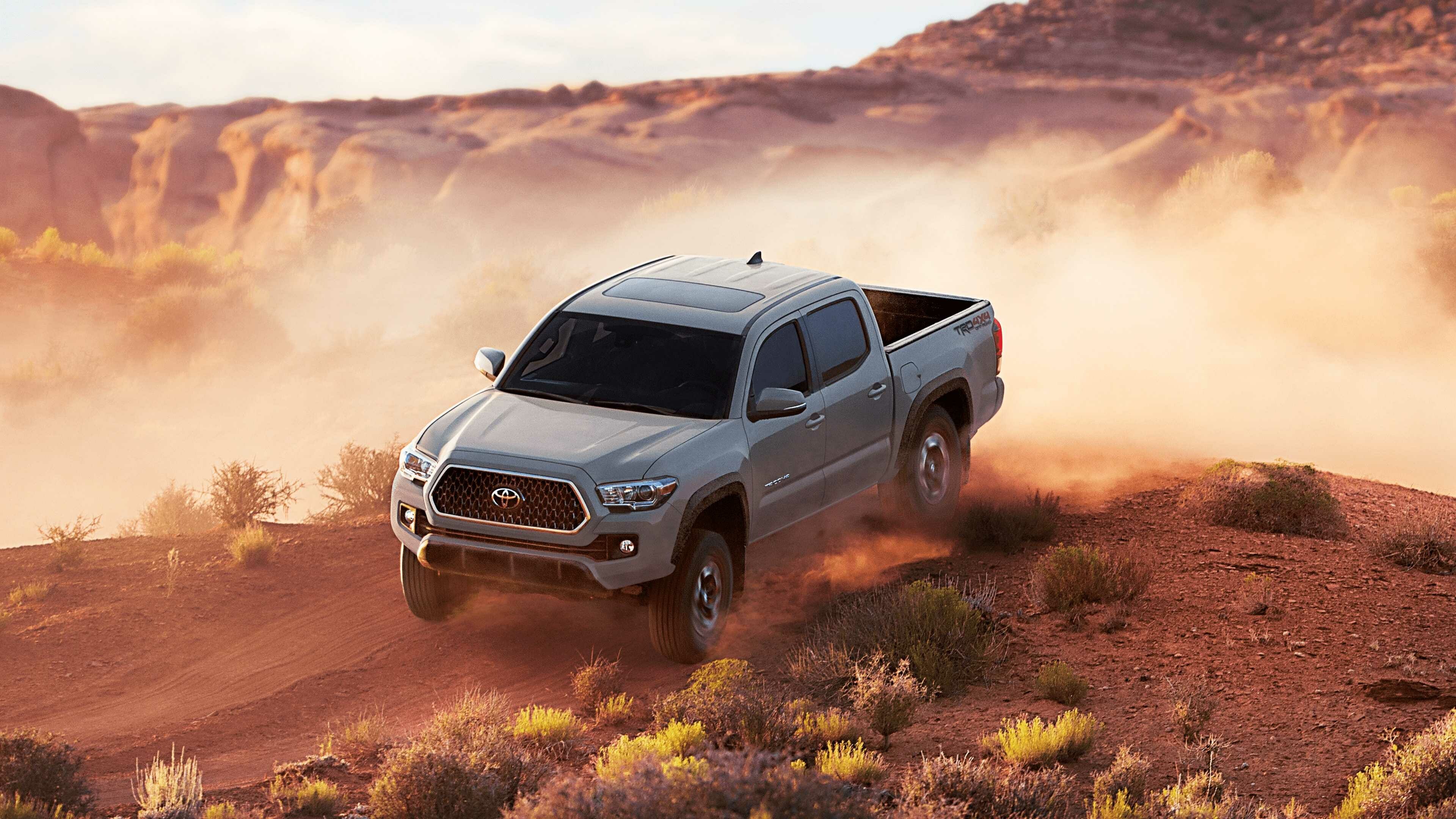 Toyota Tacoma: A pickup truck manufactured by the automobile manufacturer since 1995. 3840x2160 4K Background.