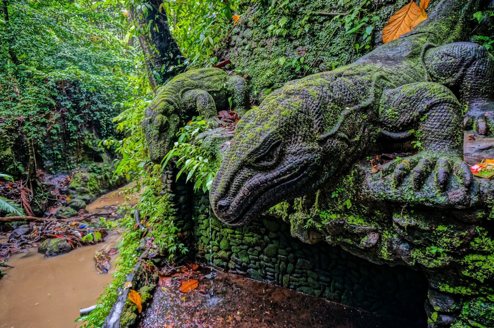 Majestätische Komodo Dragon Statuen stehend, 1920x1280 HD Desktop