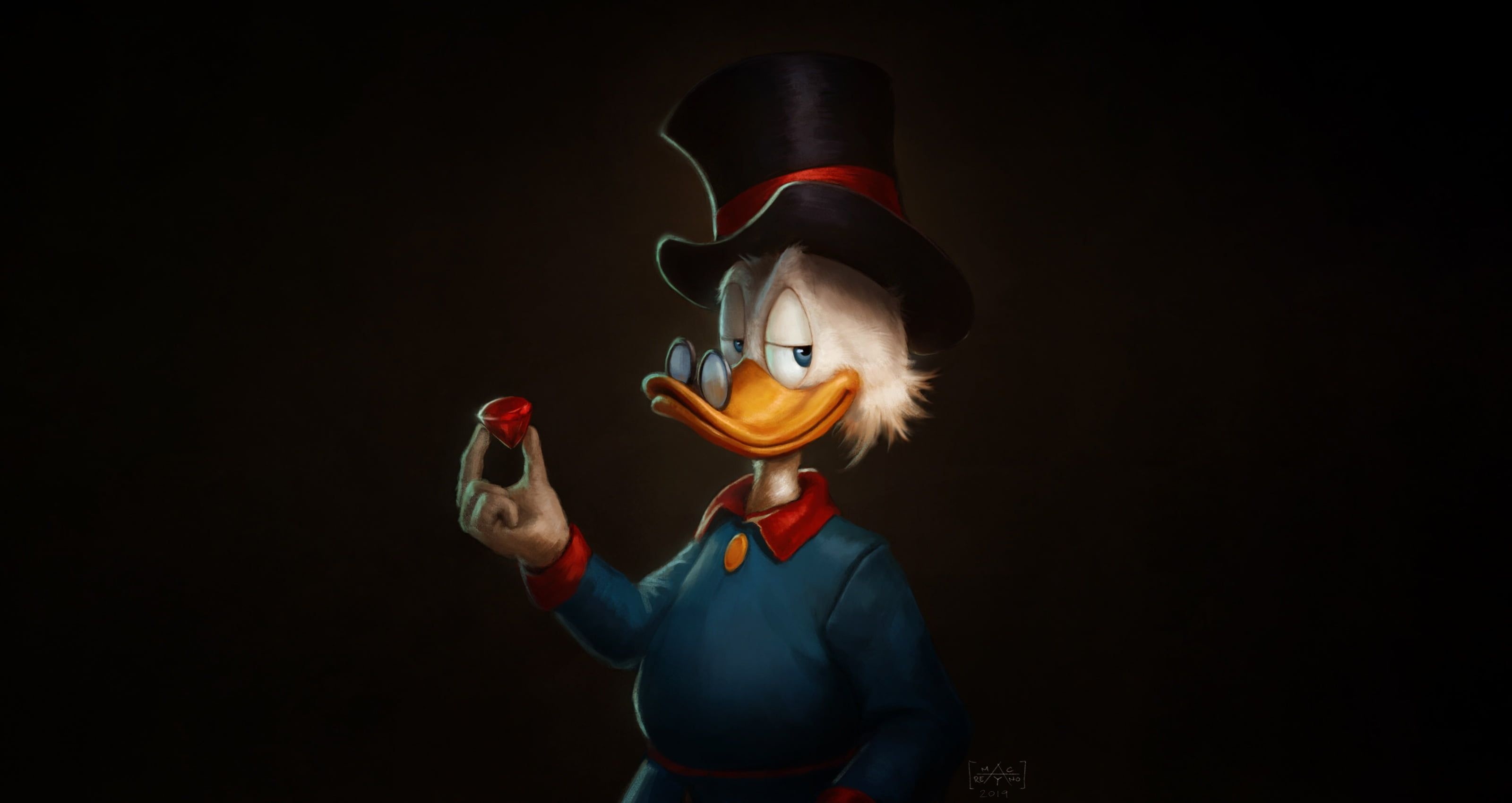 Scrooge McDuck, Animation, DuckTales wallpaper, 3200x1700 HD Desktop