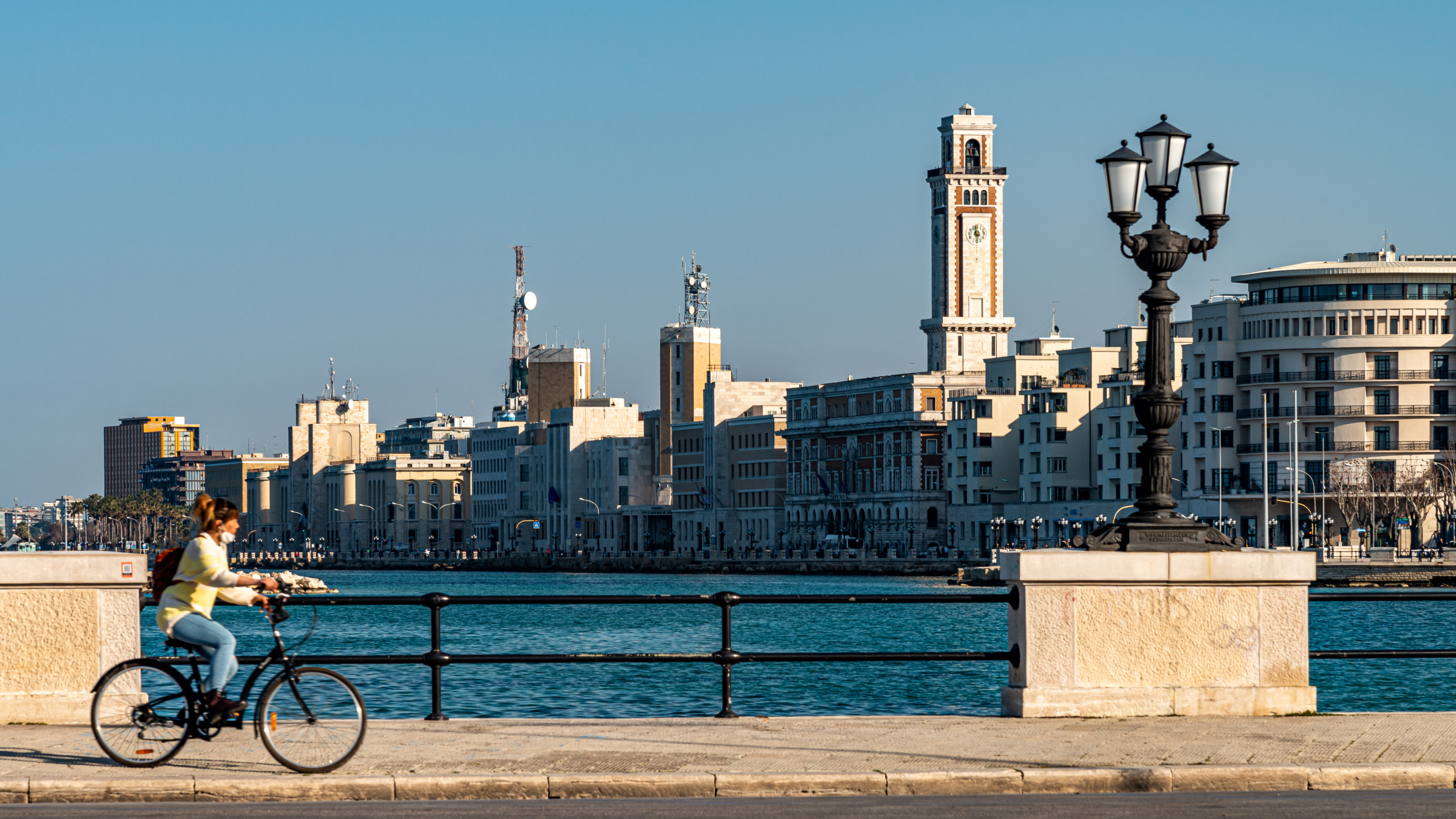 Bari waterfront, Bari bicycle, Bari covid, Bari, 3840x2160 4K Desktop