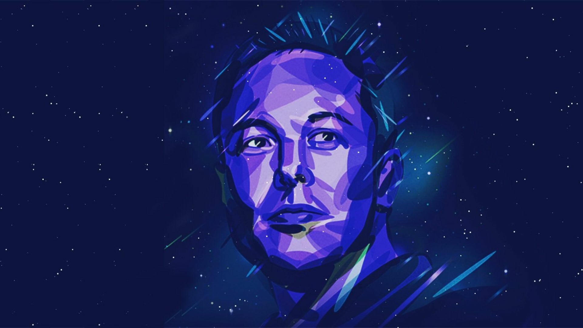 Elon Musk: Achieved global fame as the chief executive officer of electric automobile maker Tesla Inc, Artwork. 1920x1080 Full HD Wallpaper.